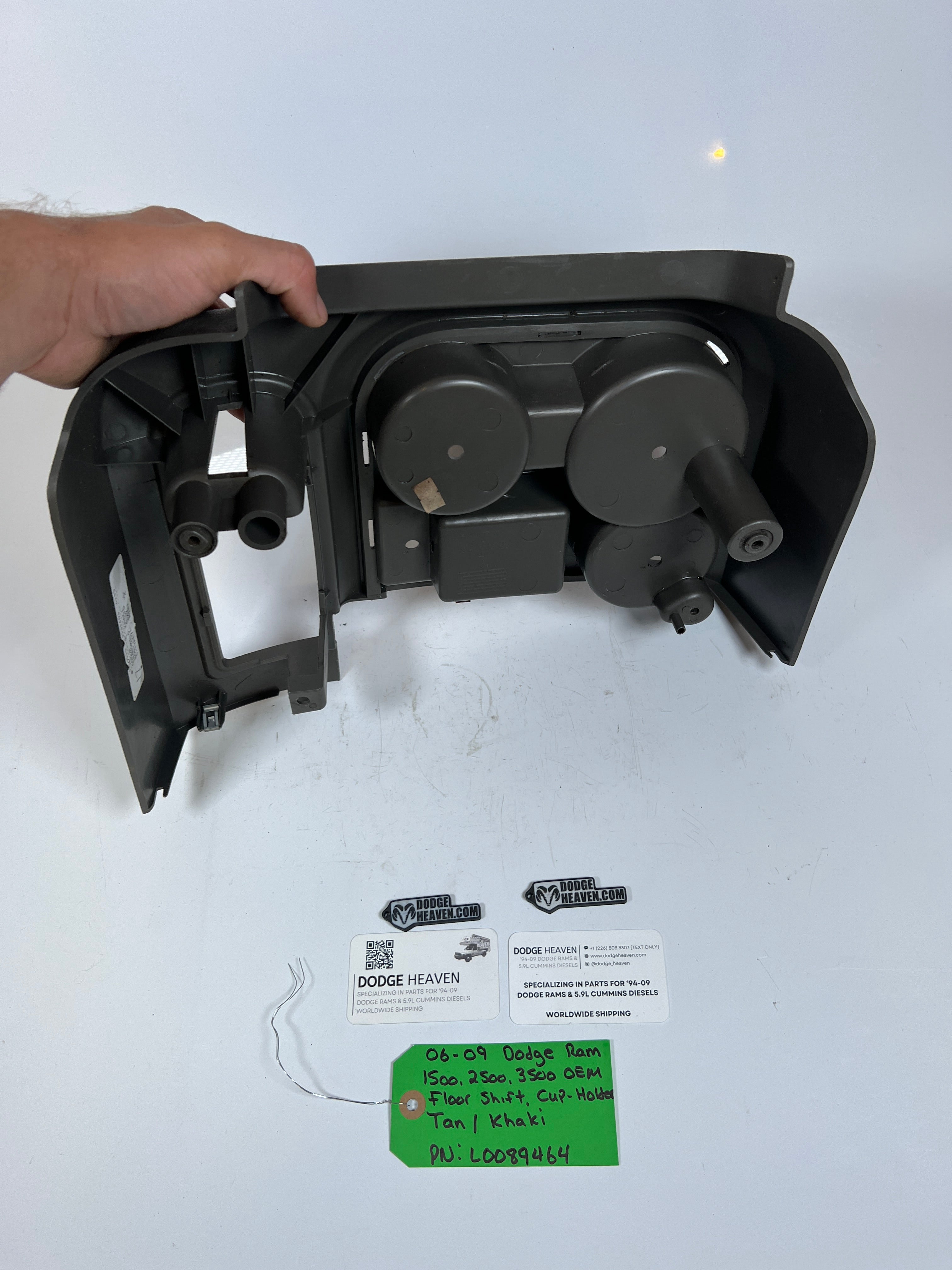 2006-2009 Dodge Ram 1500-3500 Floor Shift Cup Holder Console Tan / Khaki