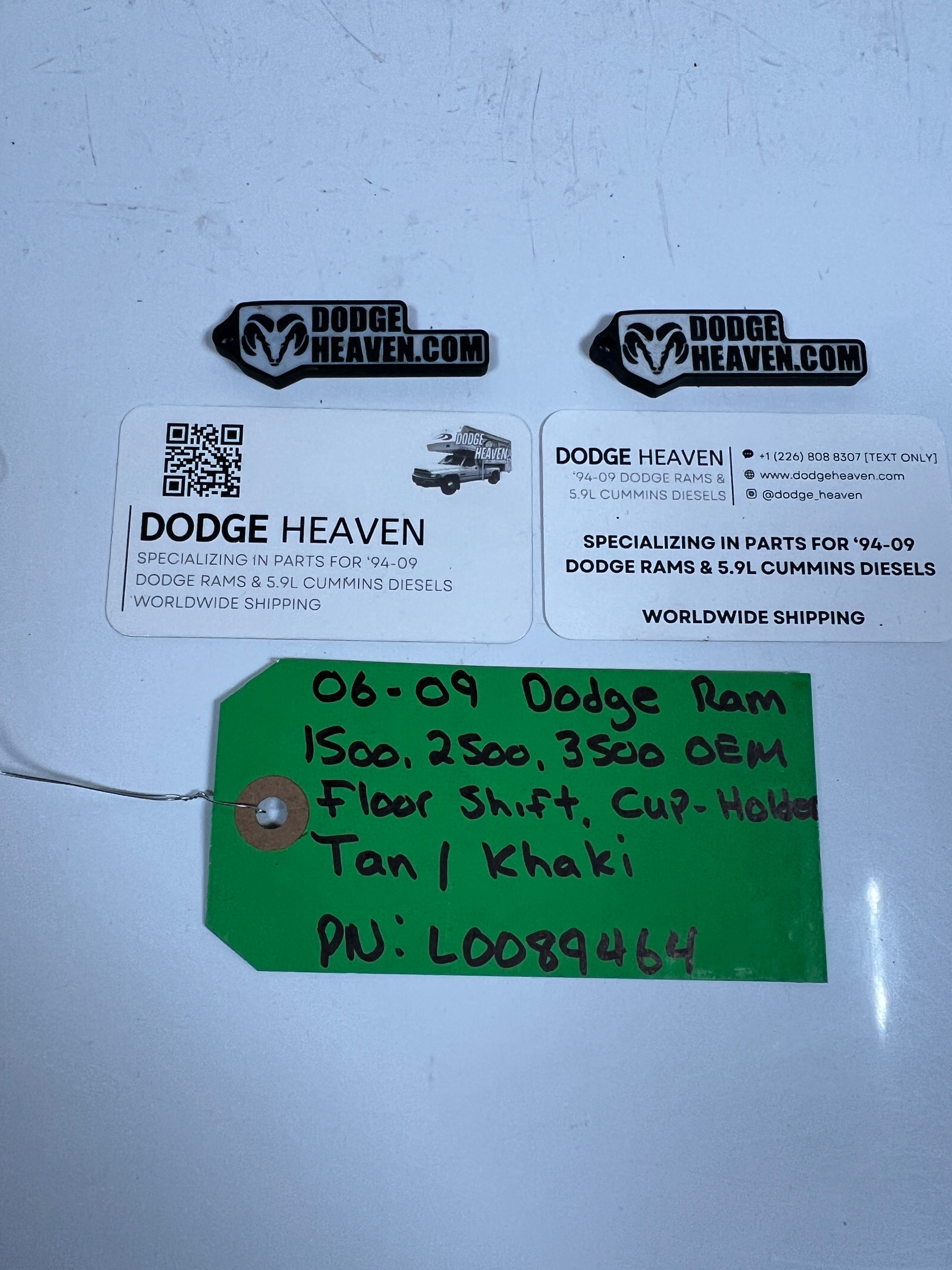 2006-2009 Dodge Ram 1500-3500 Floor Shift Cup Holder Console Tan / Khaki