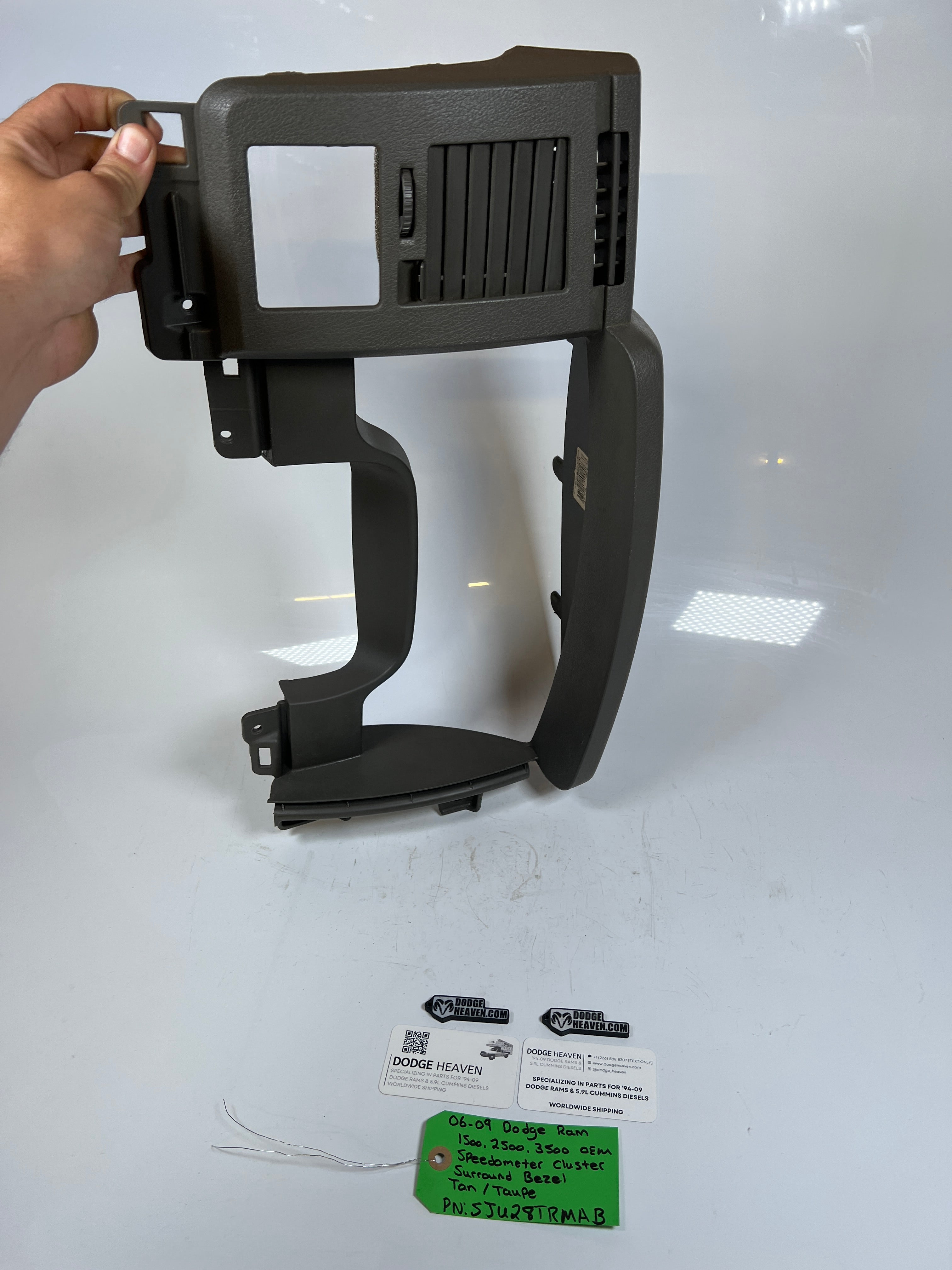 2006-2009 Dodge Ram Speedometer Cluster Dash Surround Bezel Tan / Taupe