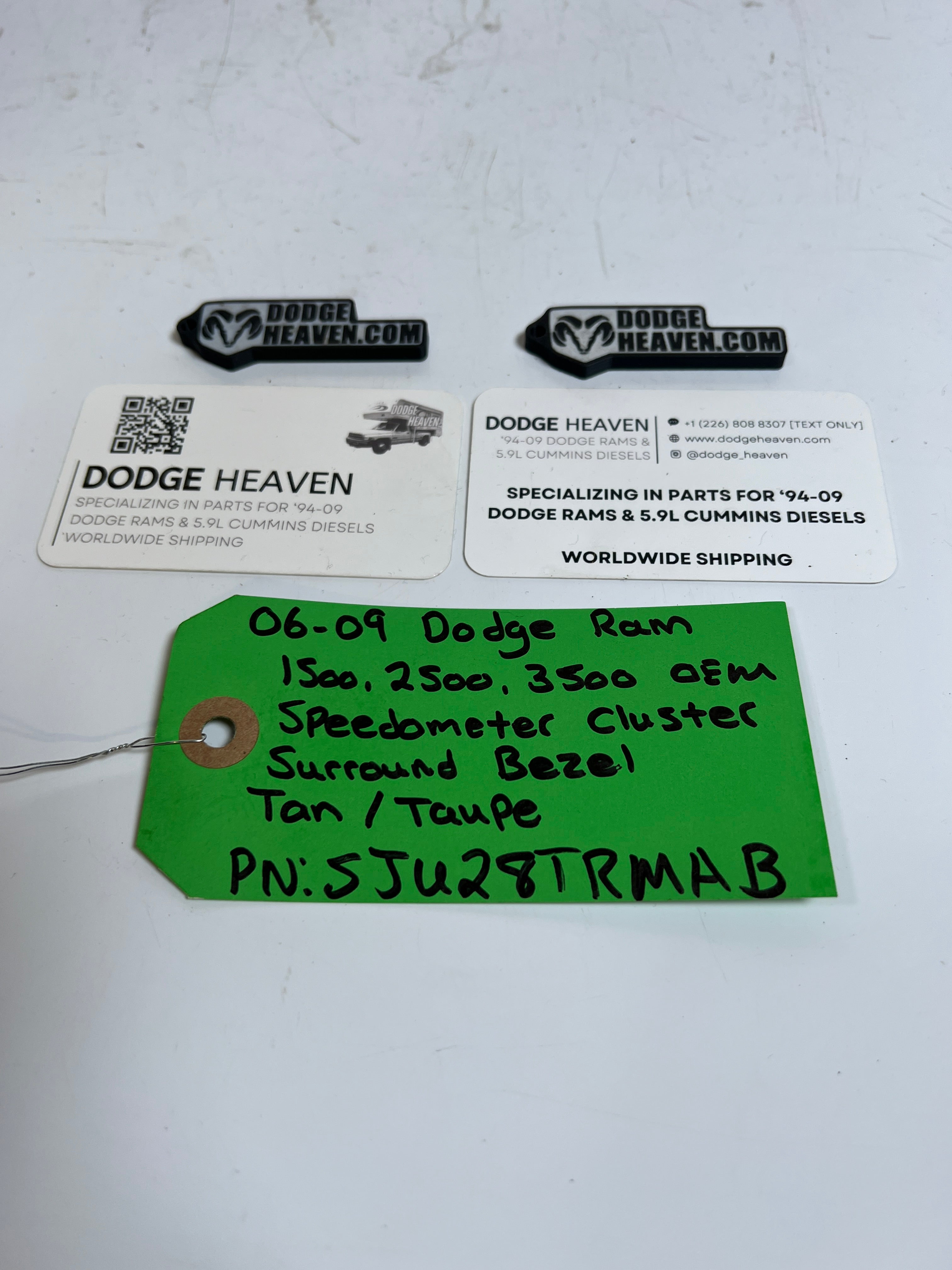 2006-2009 Dodge Ram Speedometer Cluster Dash Surround Bezel Tan / Taupe