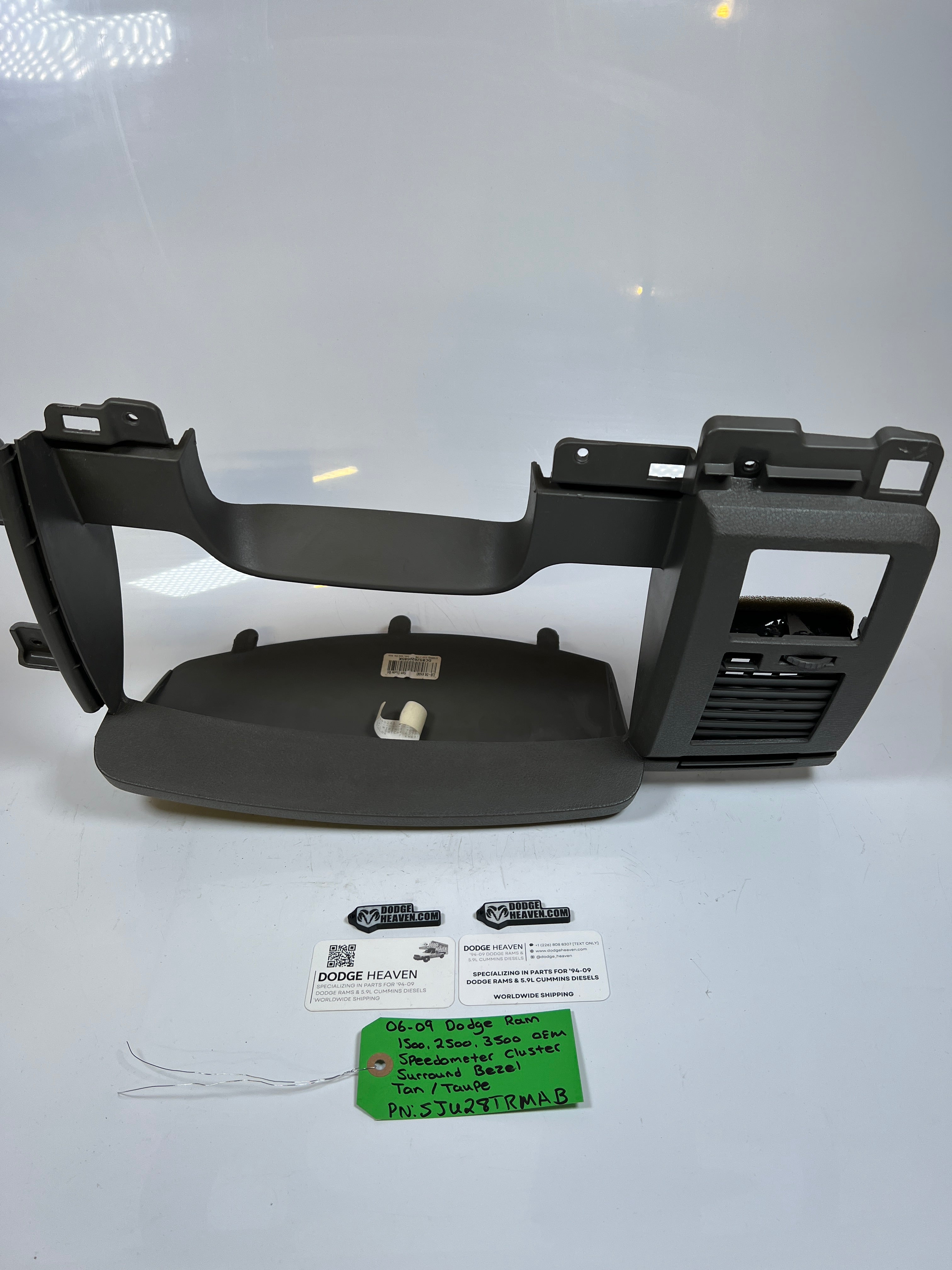 2006-2009 Dodge Ram Speedometer Cluster Dash Surround Bezel Tan / Taupe