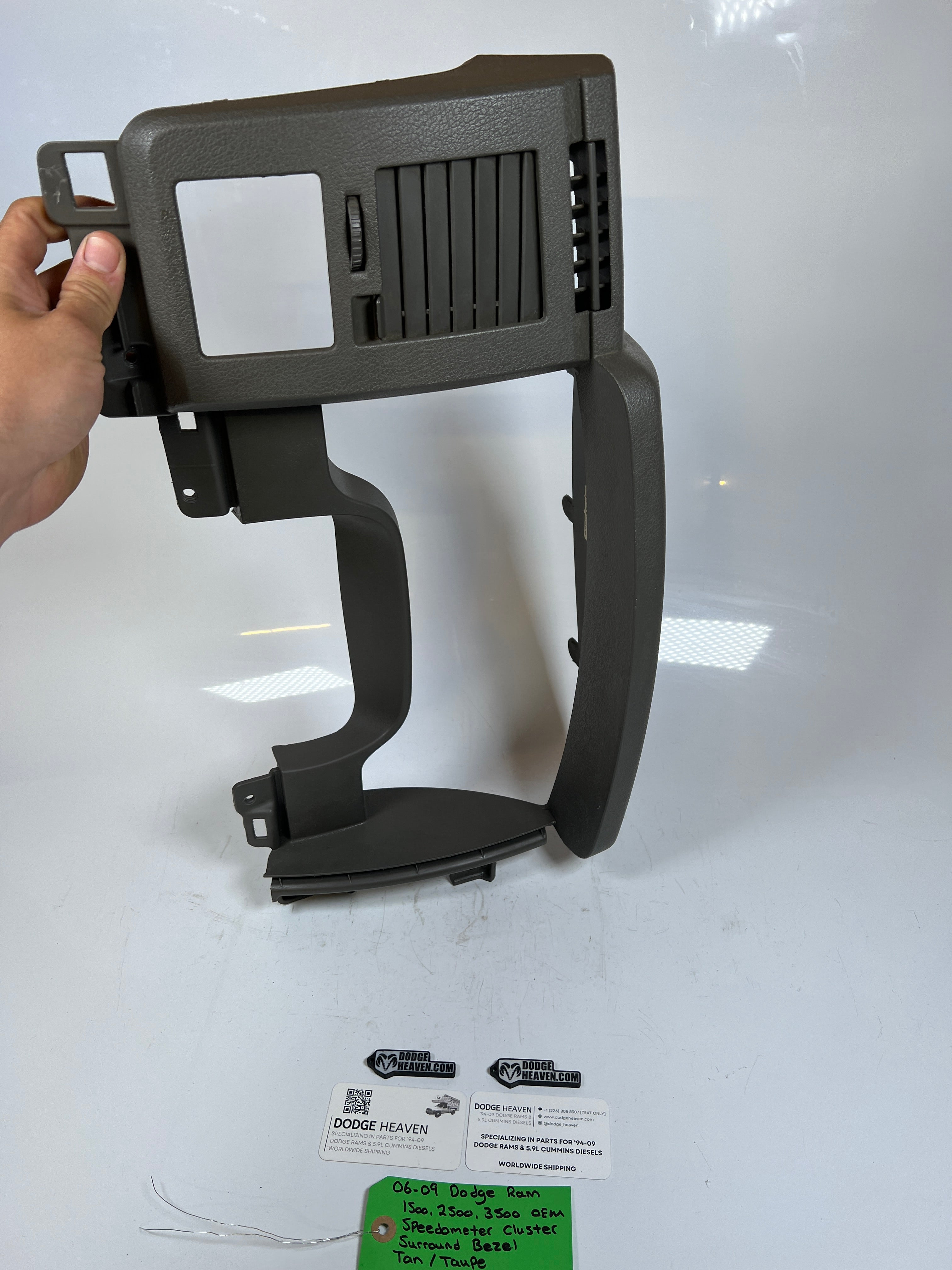 2006-2009 Dodge Ram Speedometer Cluster Dash Surround Bezel Tan / Taupe