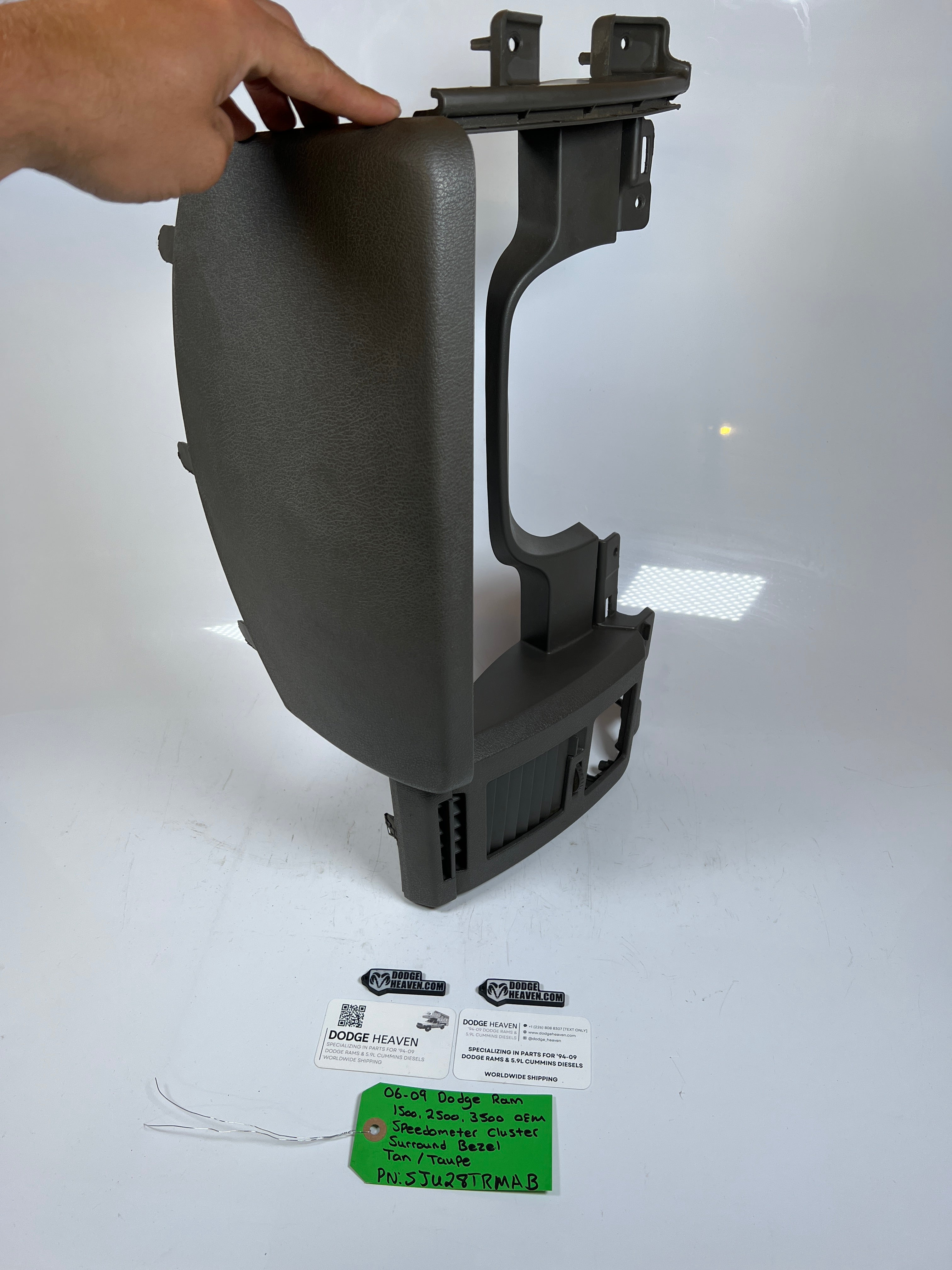 2006-2009 Dodge Ram Speedometer Cluster Dash Surround Bezel Tan / Taupe