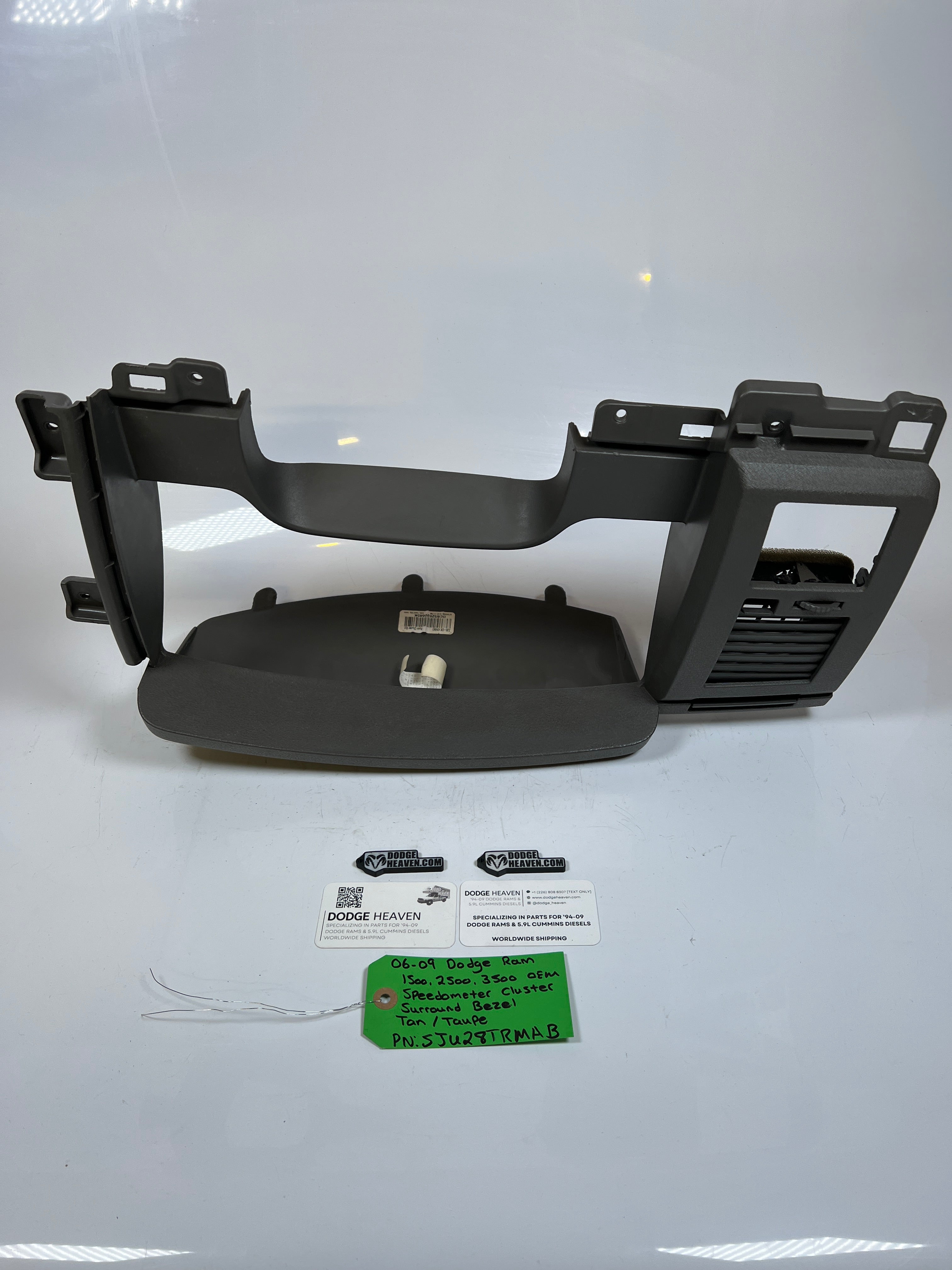 2006-2009 Dodge Ram Speedometer Cluster Dash Surround Bezel Tan / Taupe