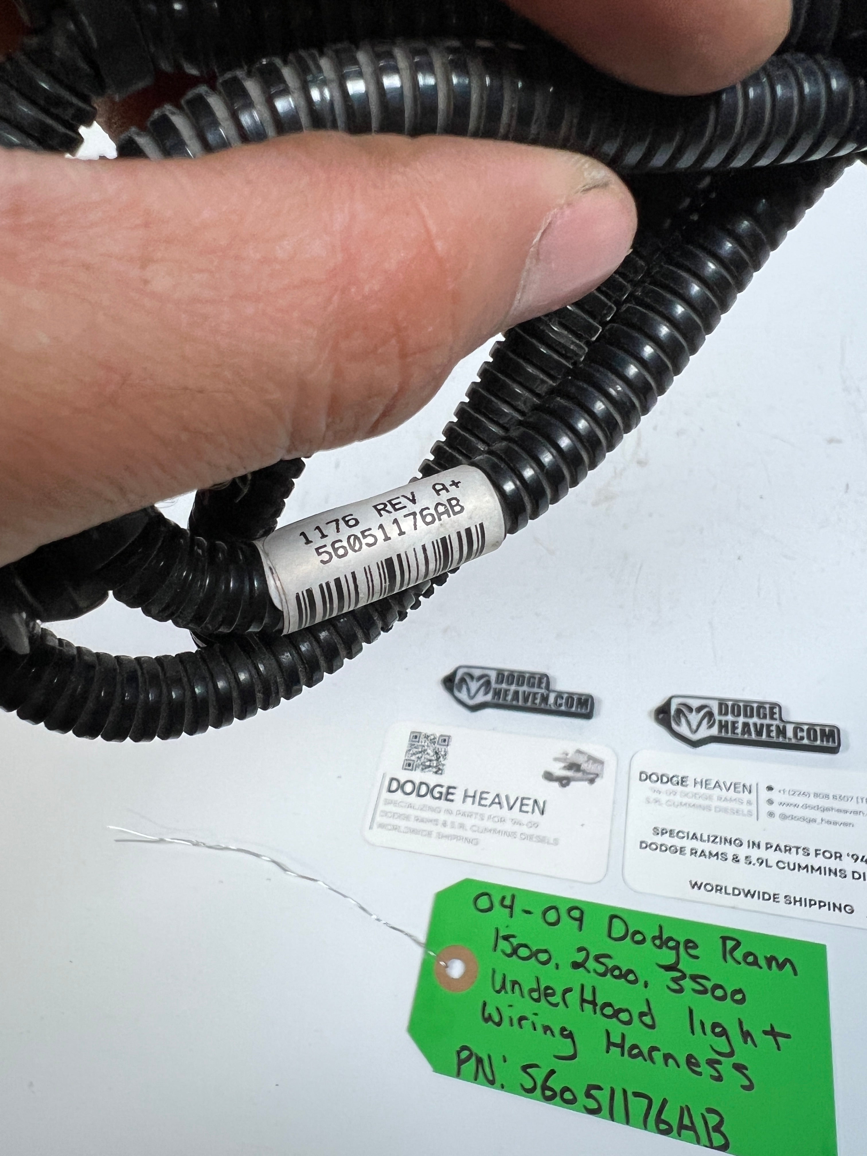 2004-2009 Dodge Ram 1500-3500 Under Hood Light Wiring Harness