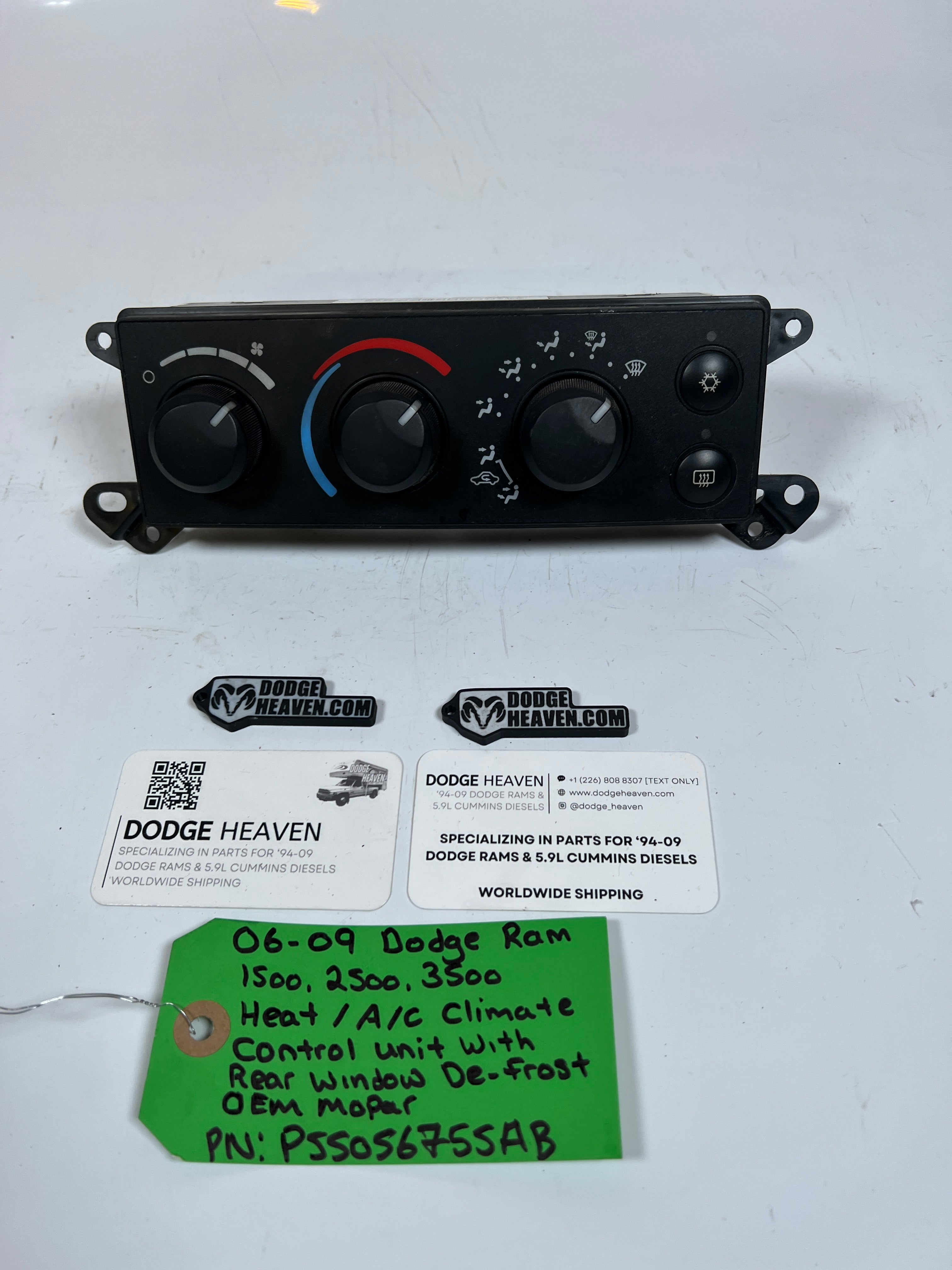 2006-2009 Dodge Ram 1500-3500 Heat A/C Climate Control W Defrost
