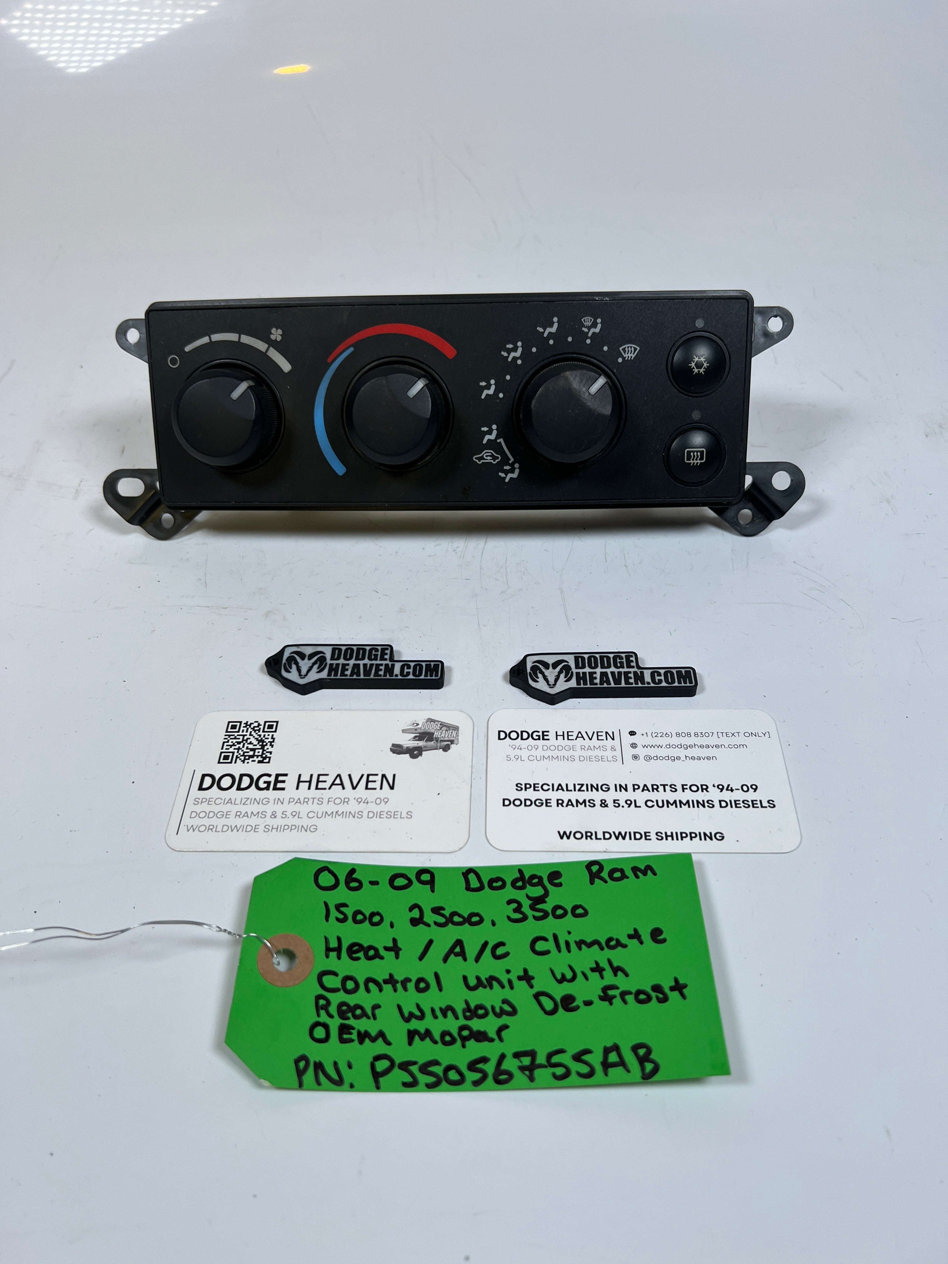 2006-2009 Dodge Ram 1500-3500 Heat A/C Climate Control W Defrost