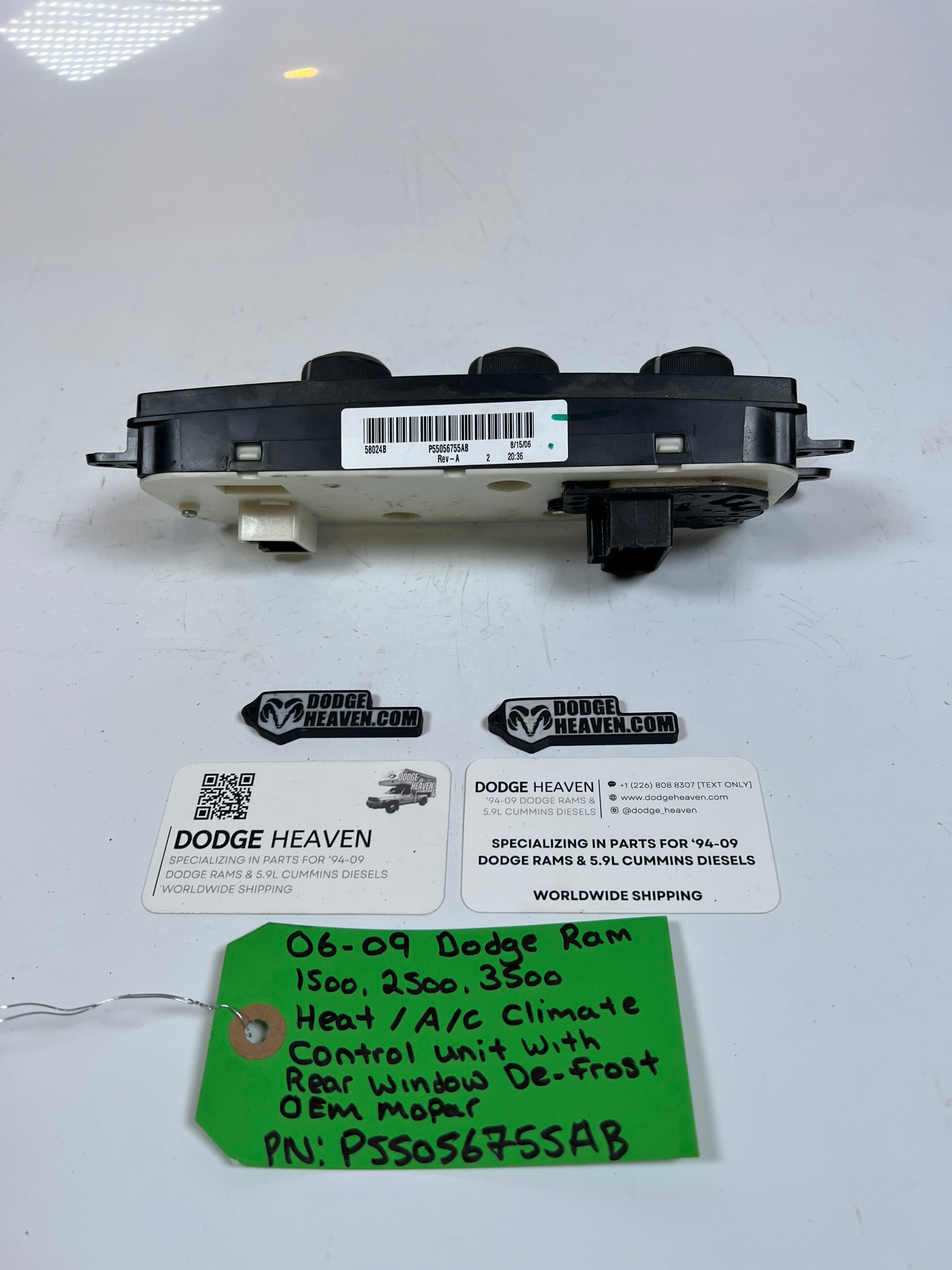 2006-2009 Dodge Ram 1500-3500 Heat A/C Climate Control W Defrost