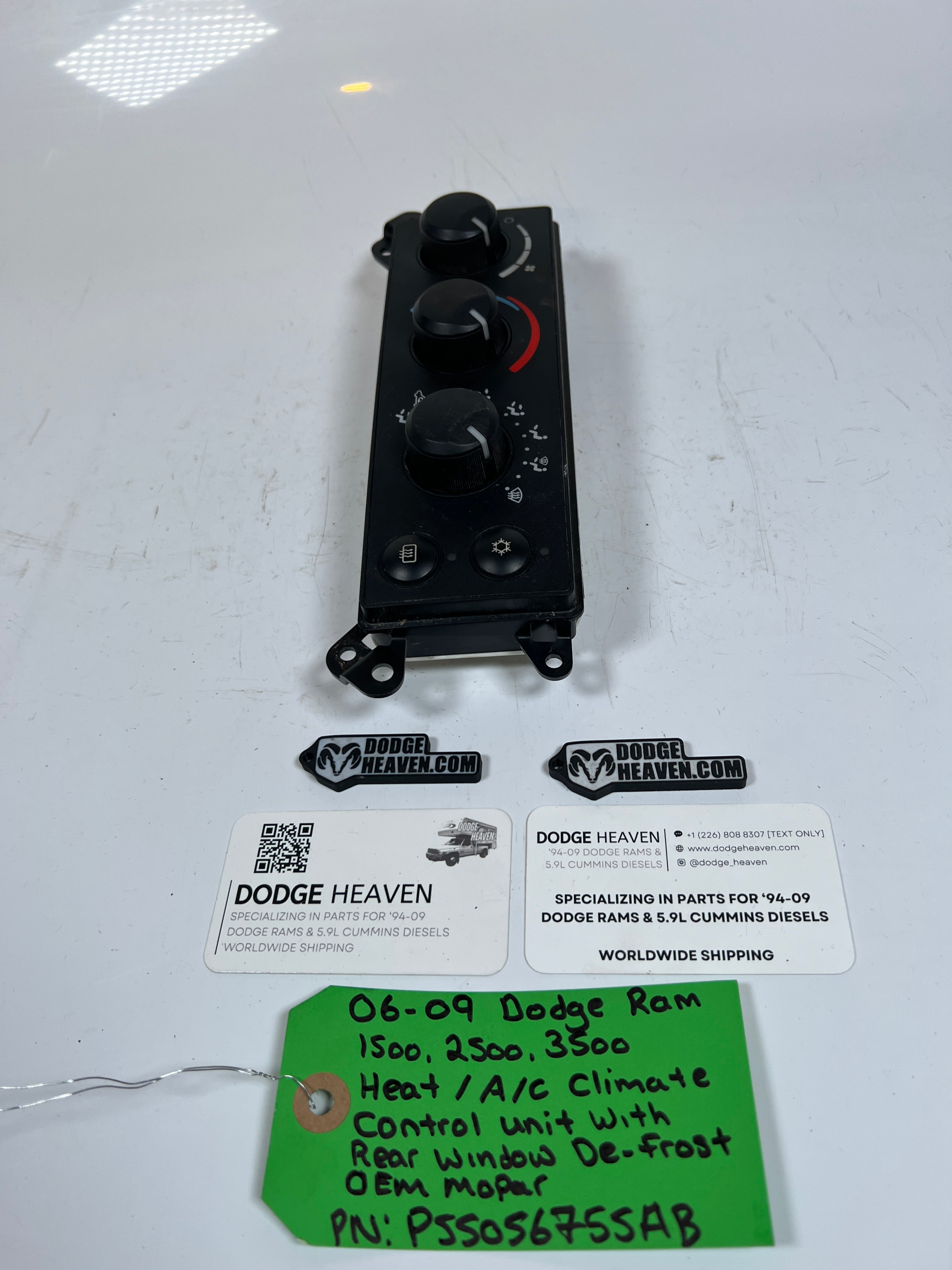 2006-2009 Dodge Ram 1500-3500 Heat A/C Climate Control W Defrost