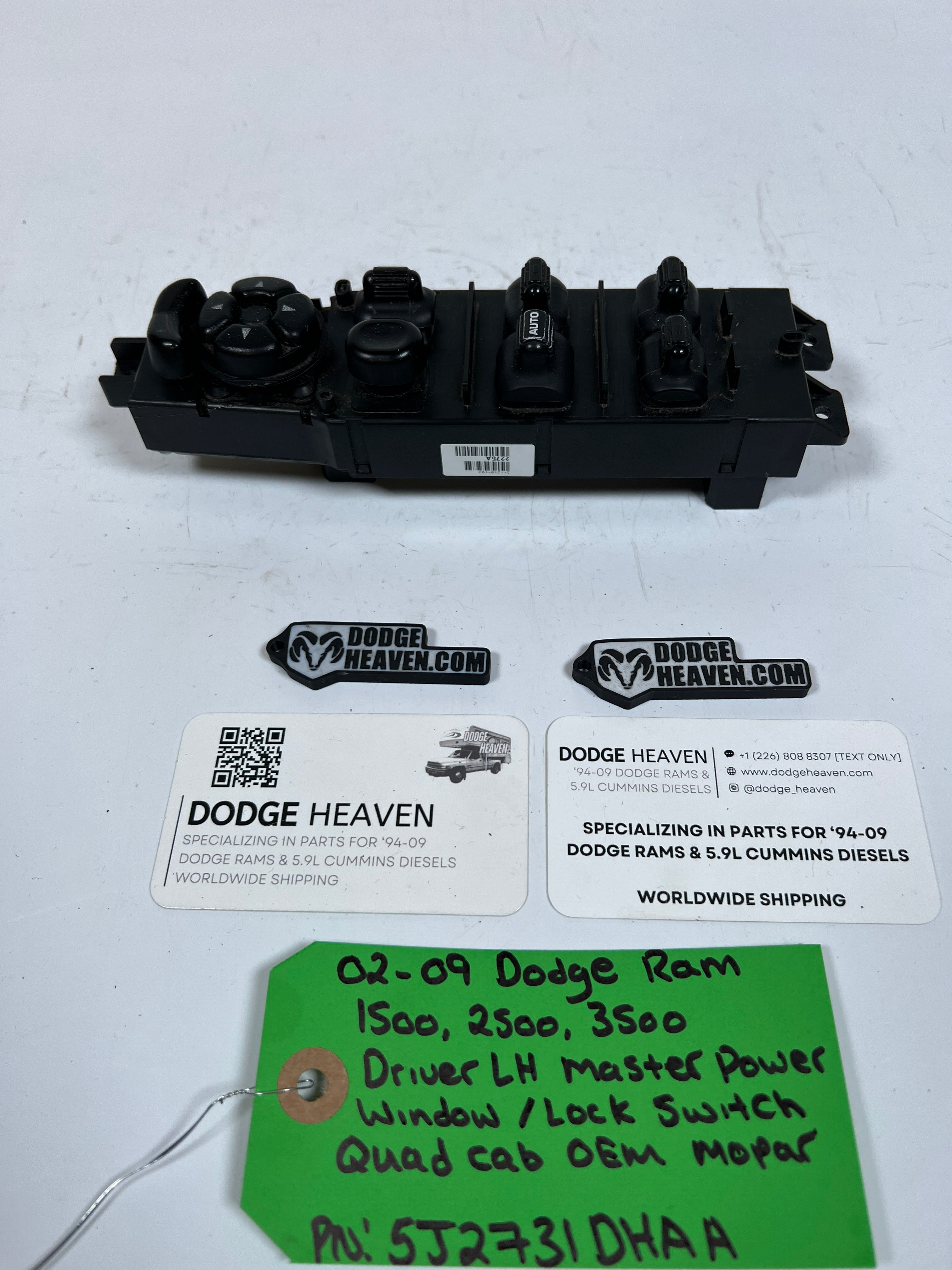 2002-2009 Dodge Ram 1500-3500 Driver Power Window / Lock Switch