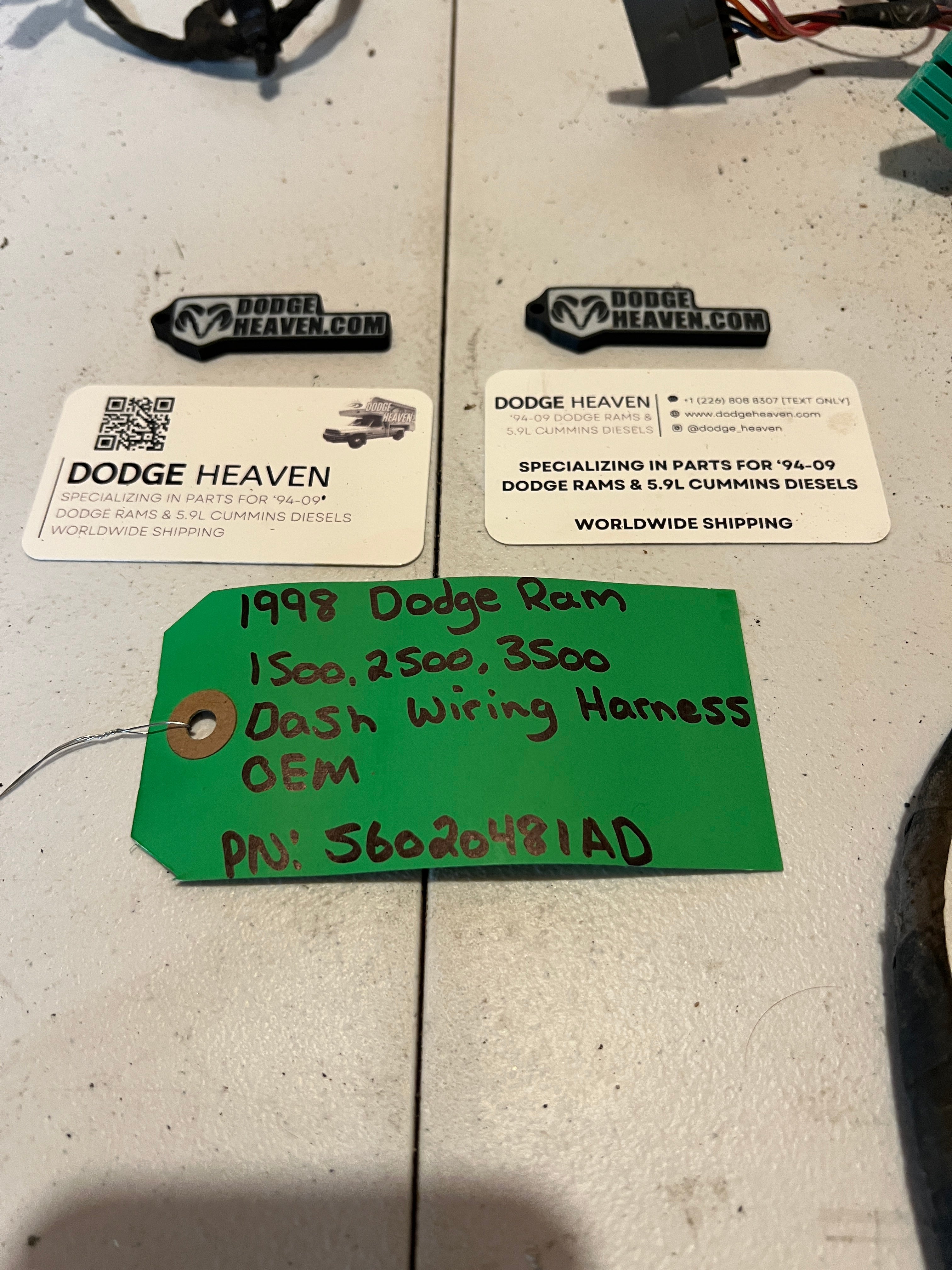 1998-1998 Dodge Ram 1500-3500 Dash Wiring Harness