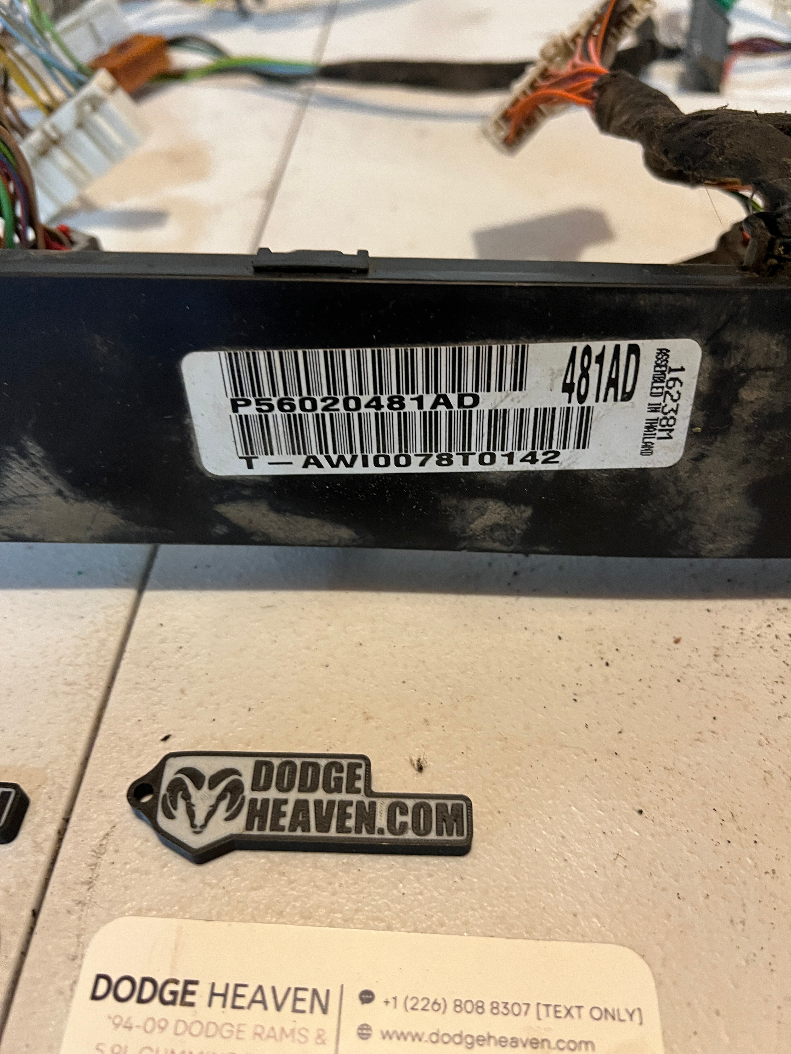 1998-1998 Dodge Ram 1500-3500 Dash Wiring Harness