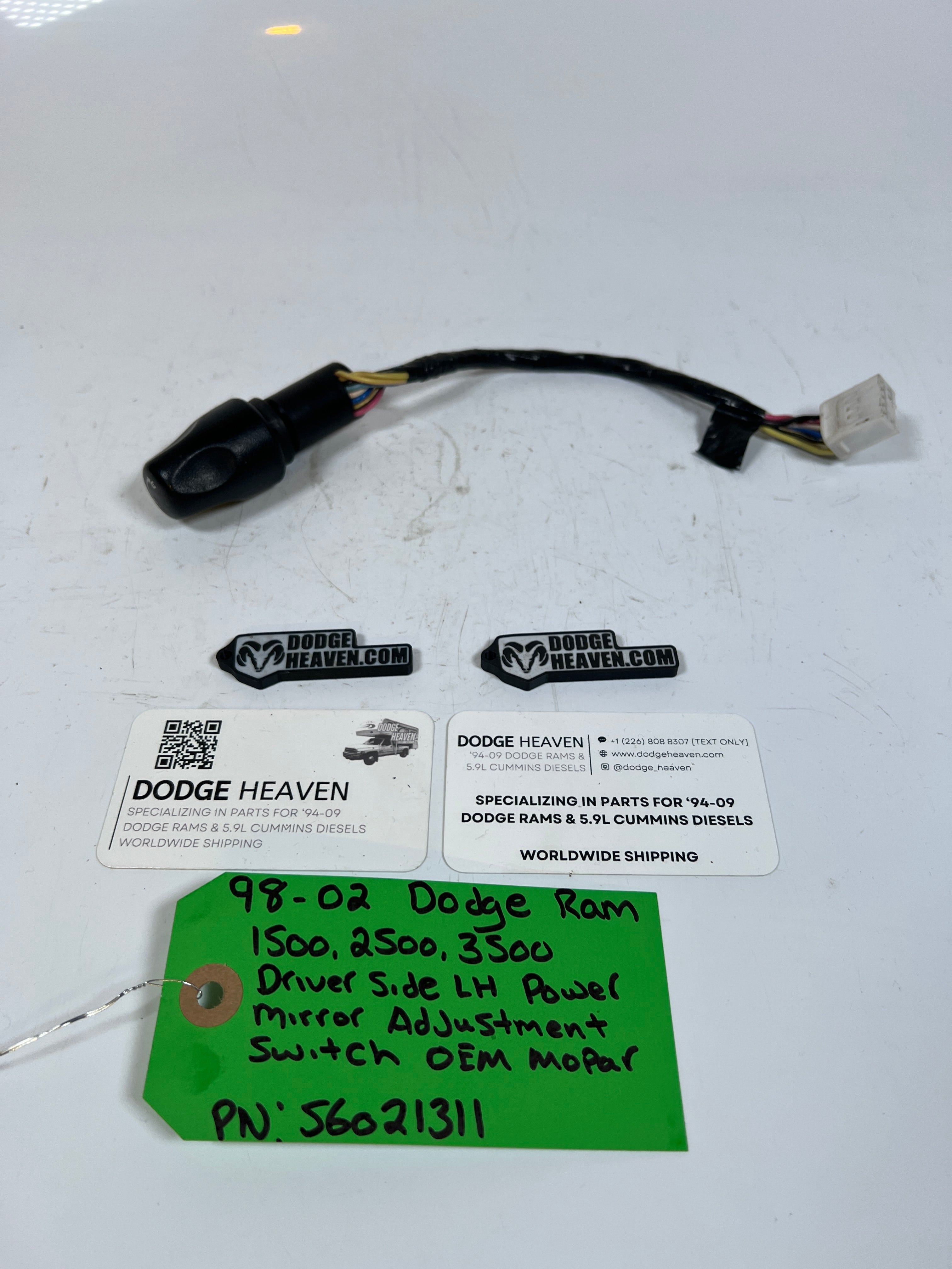 1998-2002 Dodge Ram 1500 2500 3500 Power Mirror Switch