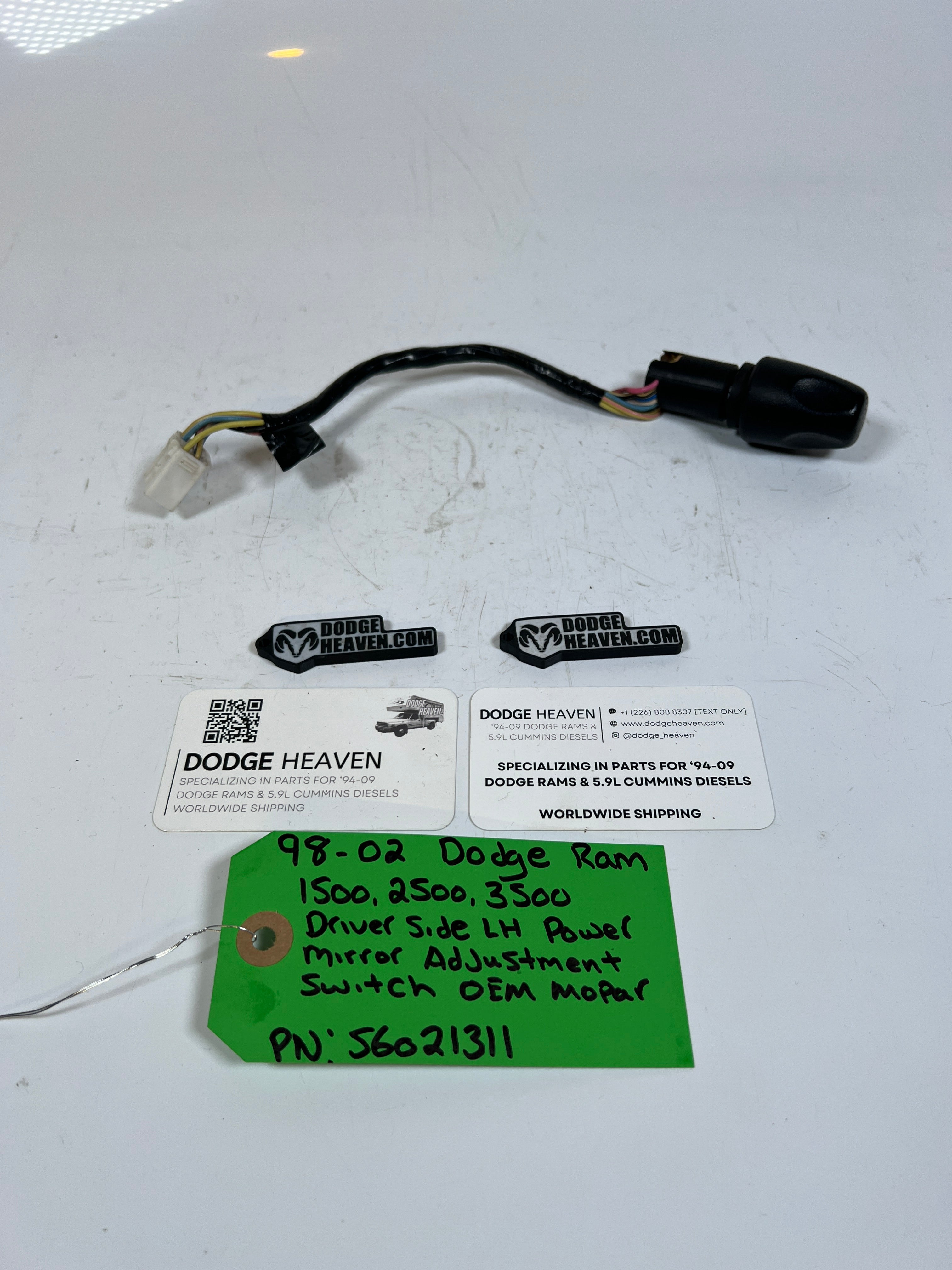 1998-2002 Dodge Ram 1500 2500 3500 Power Mirror Switch