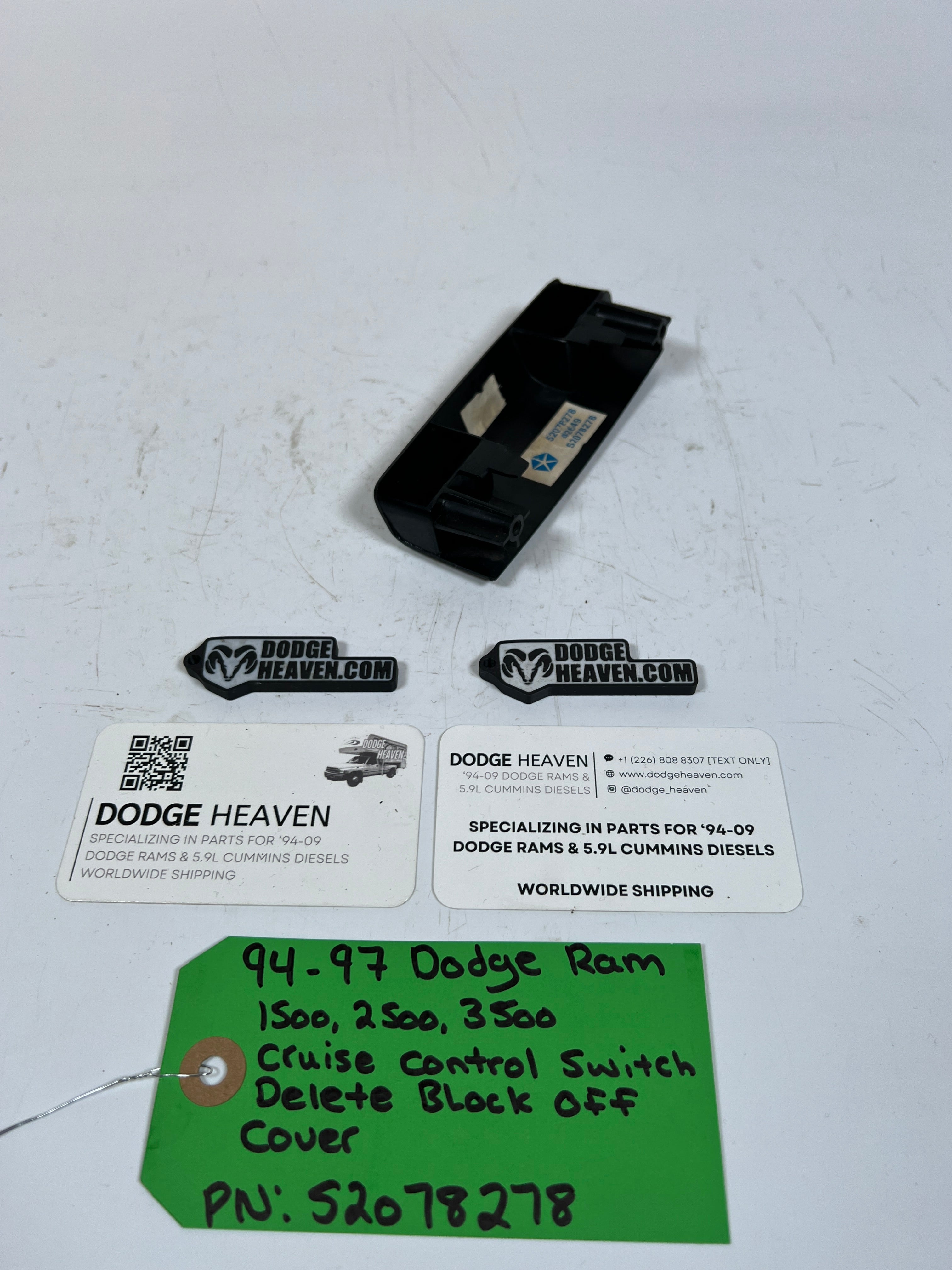 1994-1997 Dodge Ram 1500-3500 Cruise Control Switch Cover