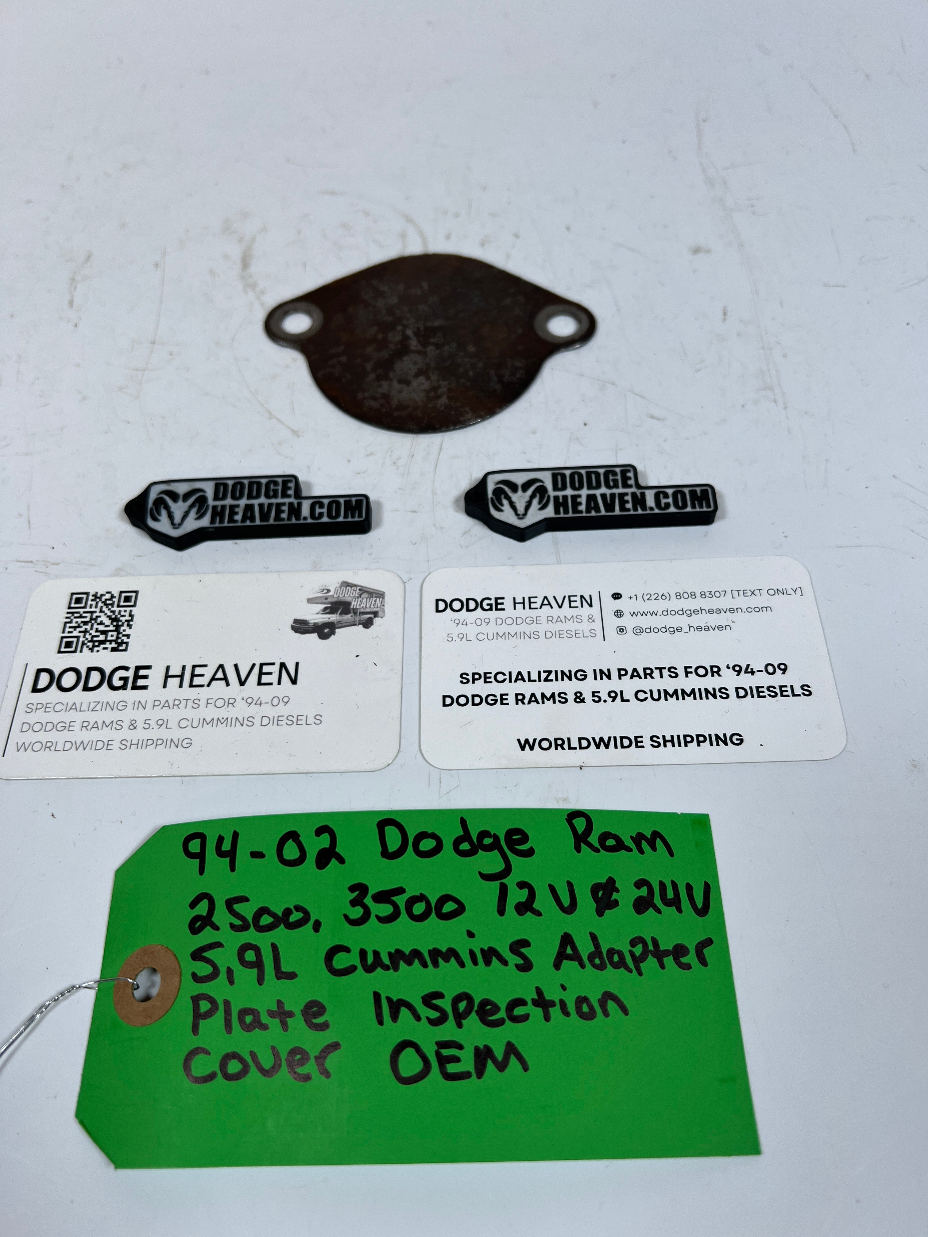 1994-2002 Dodge Ram 2500 3500 12V & 24V 5.9L Cummins Adapter Plate Cover