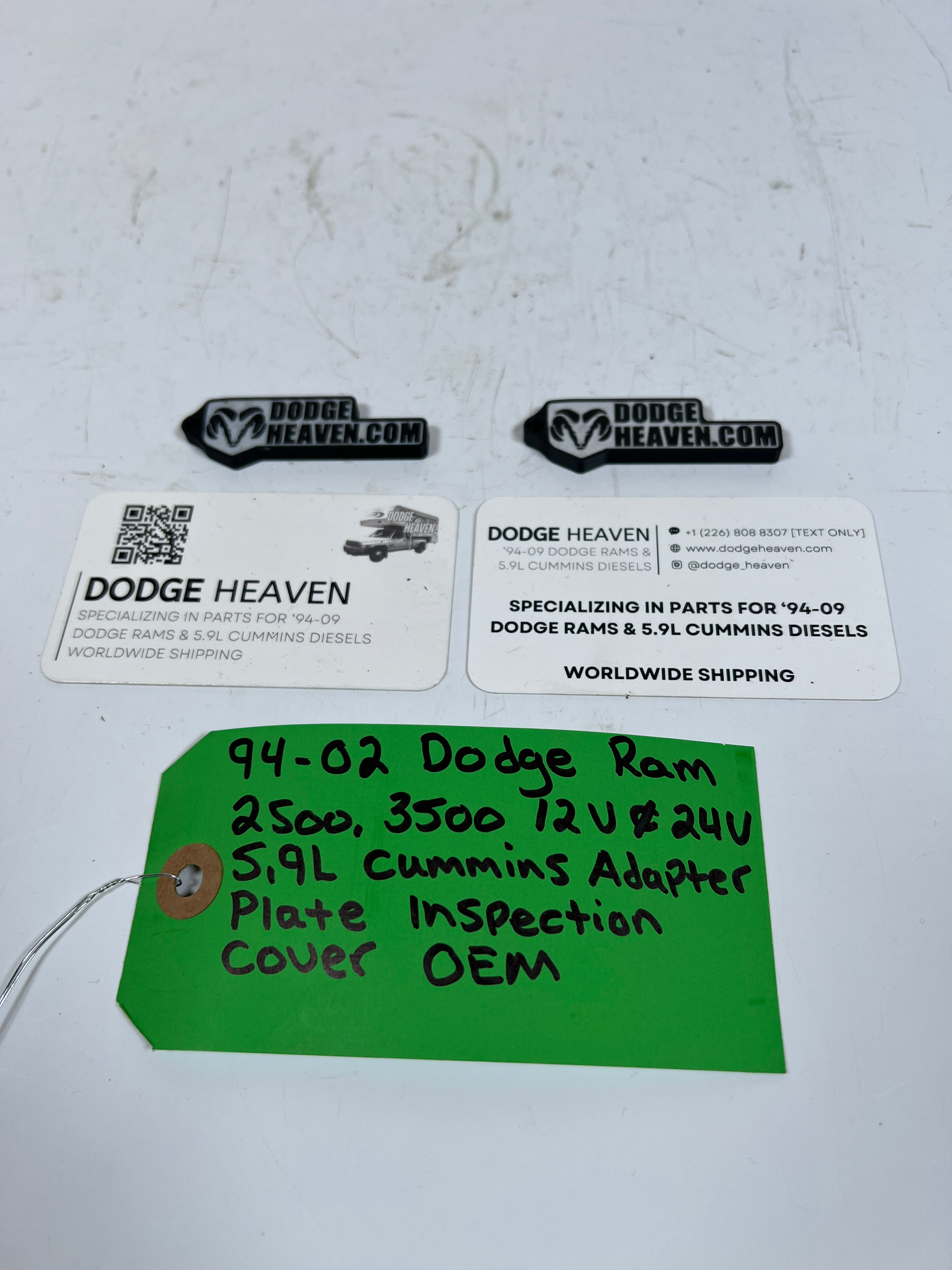 1994-2002 Dodge Ram 2500 3500 12V & 24V 5.9L Cummins Adapter Plate Cover