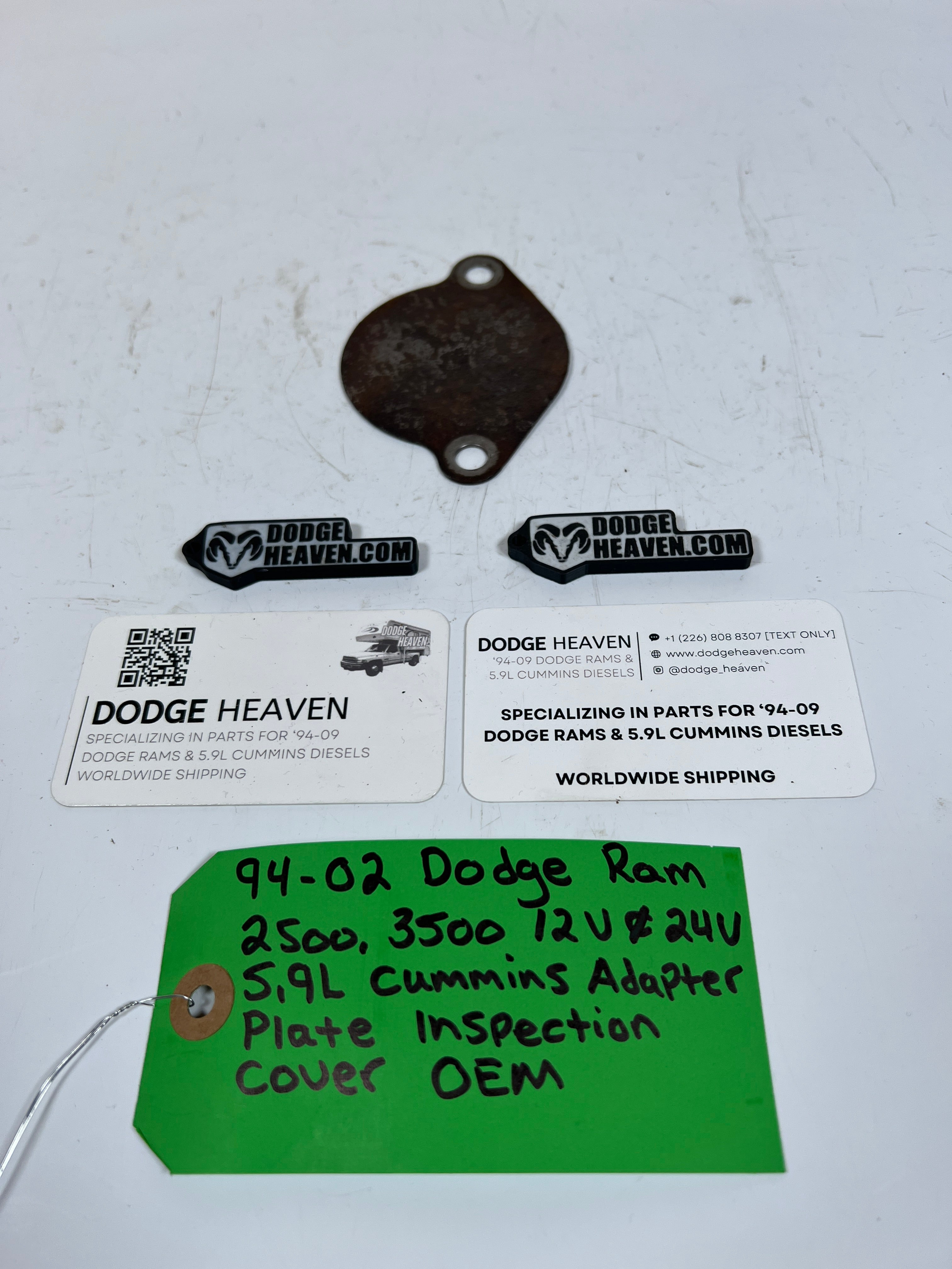 1994-2002 Dodge Ram 2500 3500 12V & 24V 5.9L Cummins Adapter Plate Cover