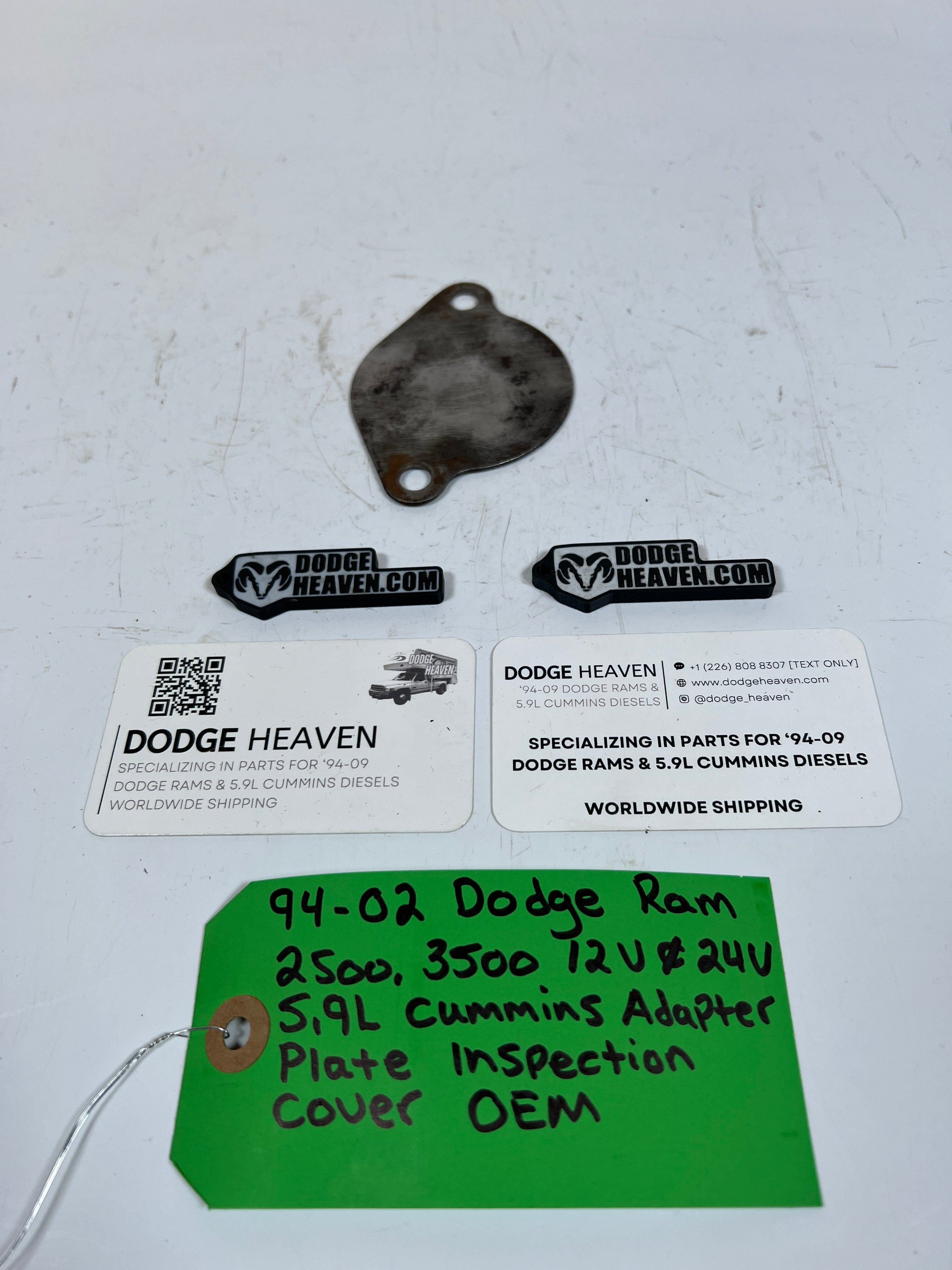 1994-2002 Dodge Ram 2500 3500 12V & 24V 5.9L Cummins Adapter Plate Cover