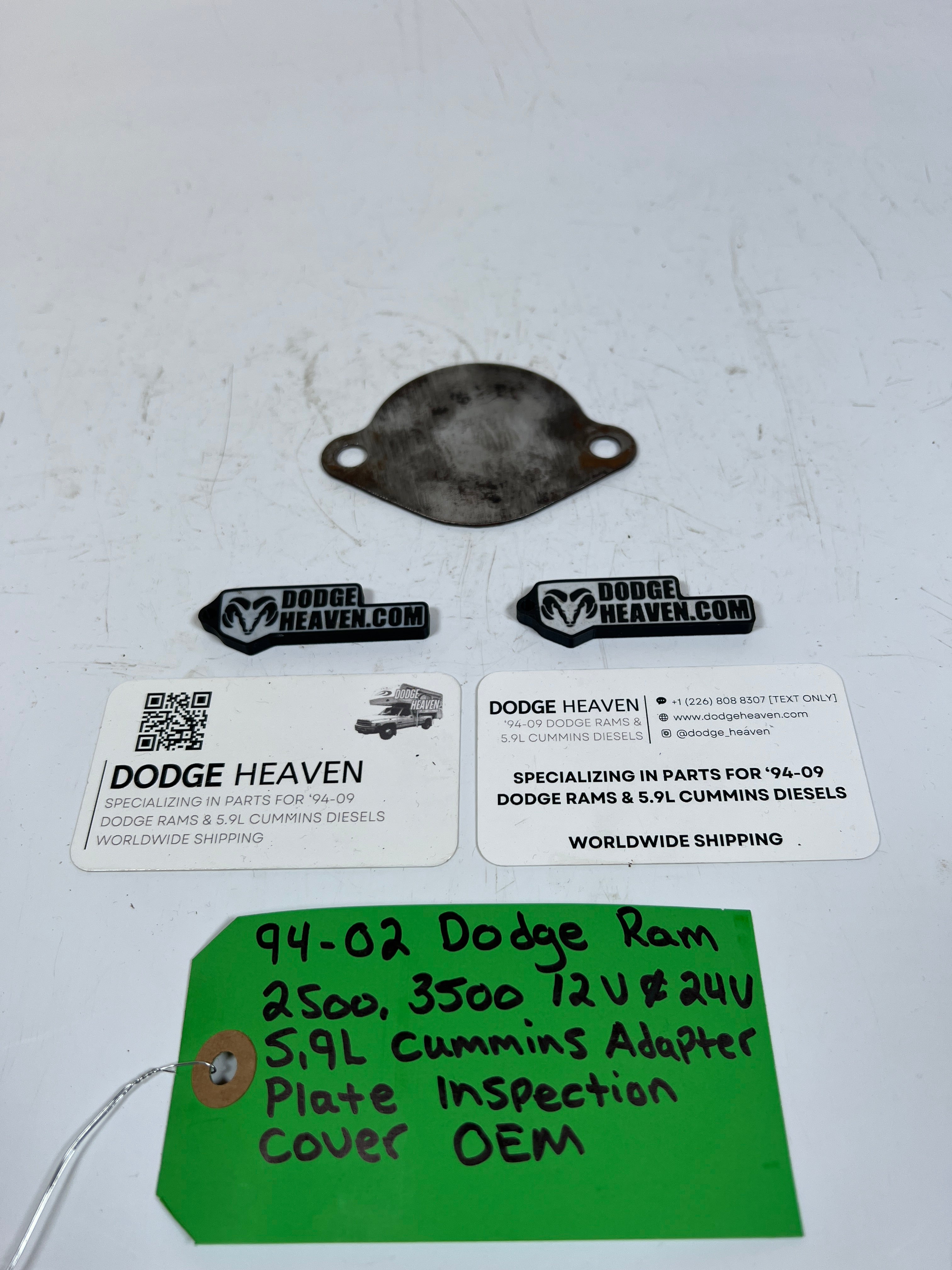 1994-2002 Dodge Ram 2500 3500 12V & 24V 5.9L Cummins Adapter Plate Cover