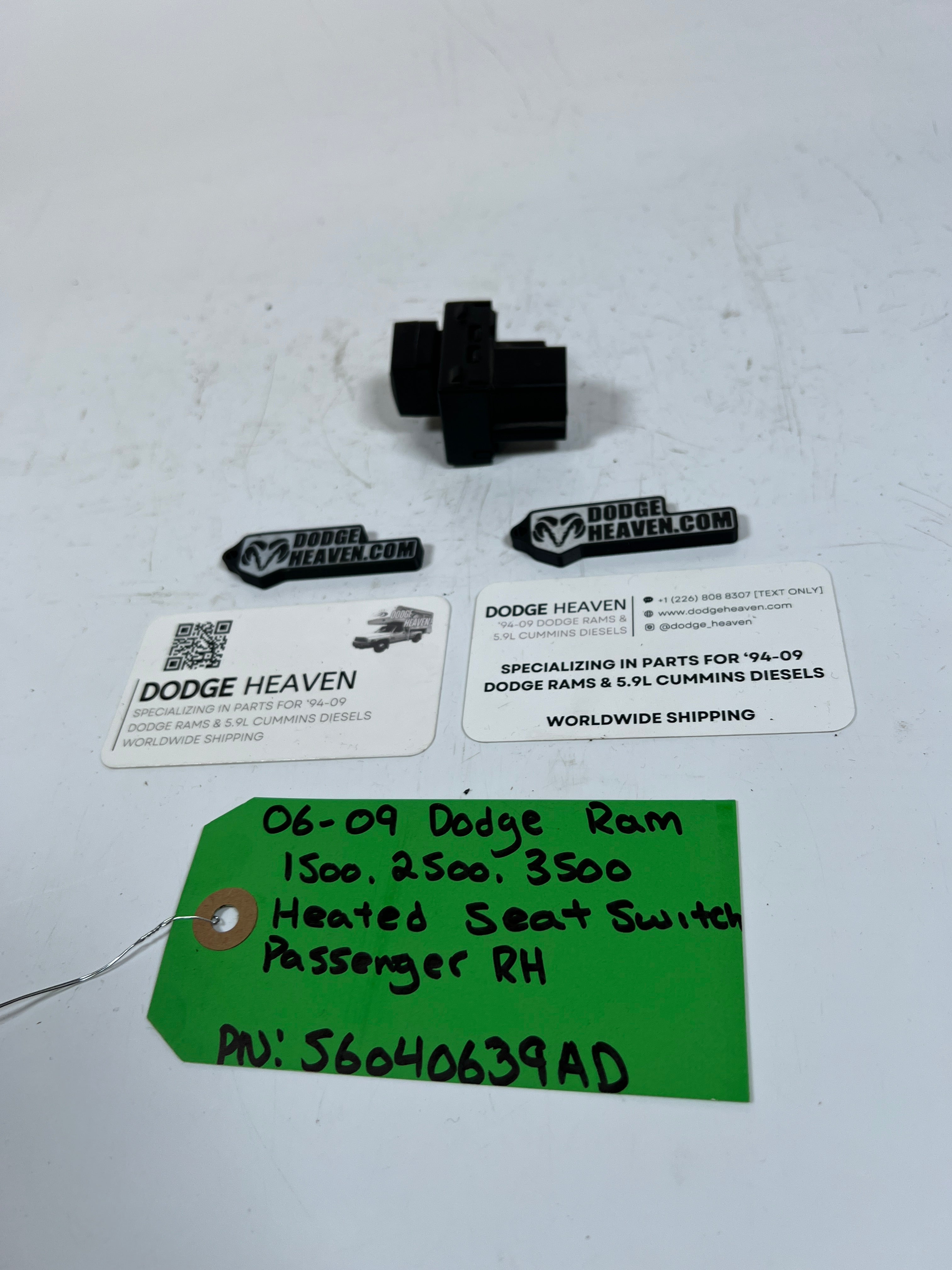 2006-2009 Dodge Ram 1500-3500 Heated Seat Switch RH