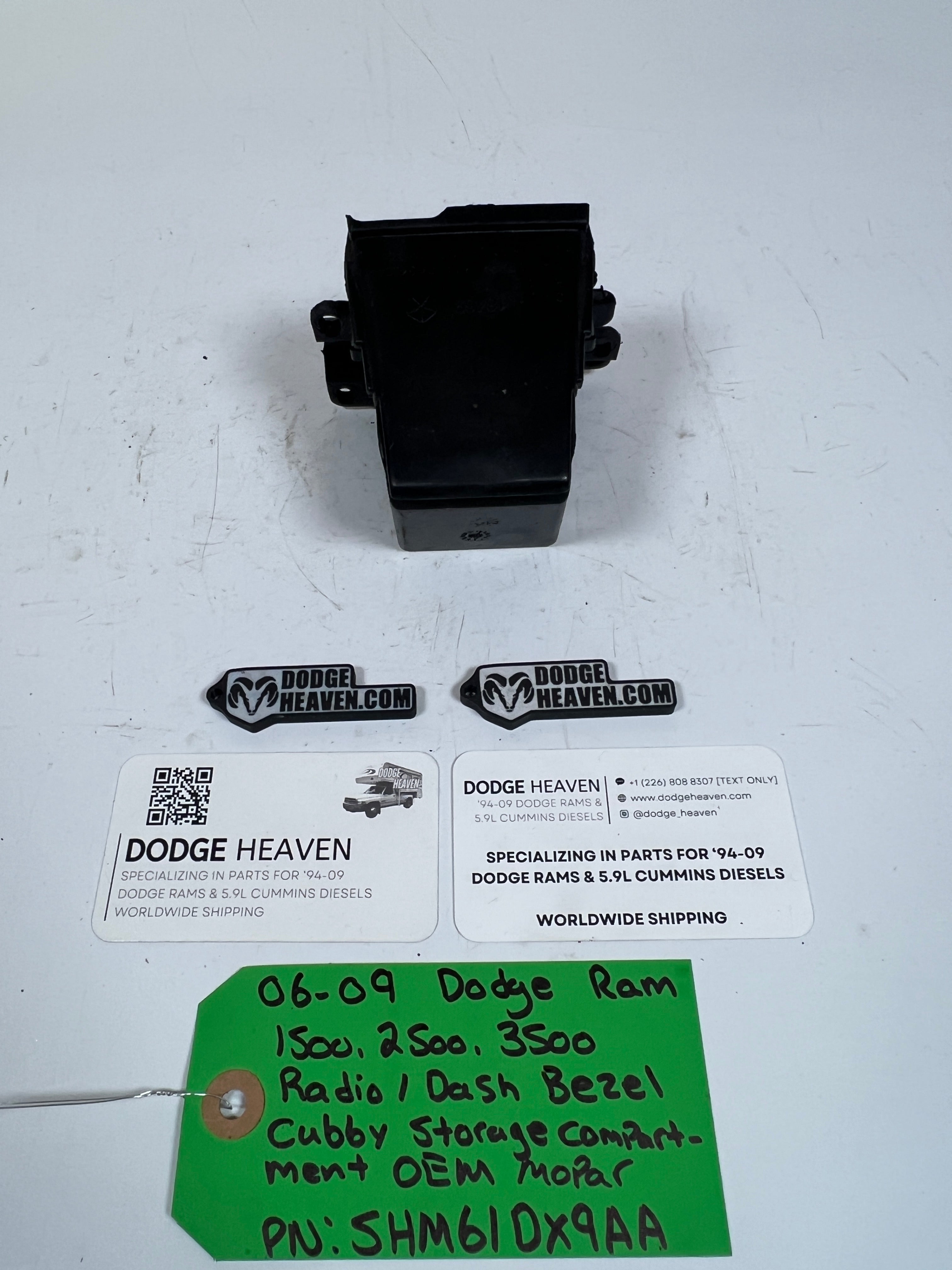 2006-2009 Dodge Ram 1500 -3500 Radio / Dash Bezel Cubby Storage Compartment