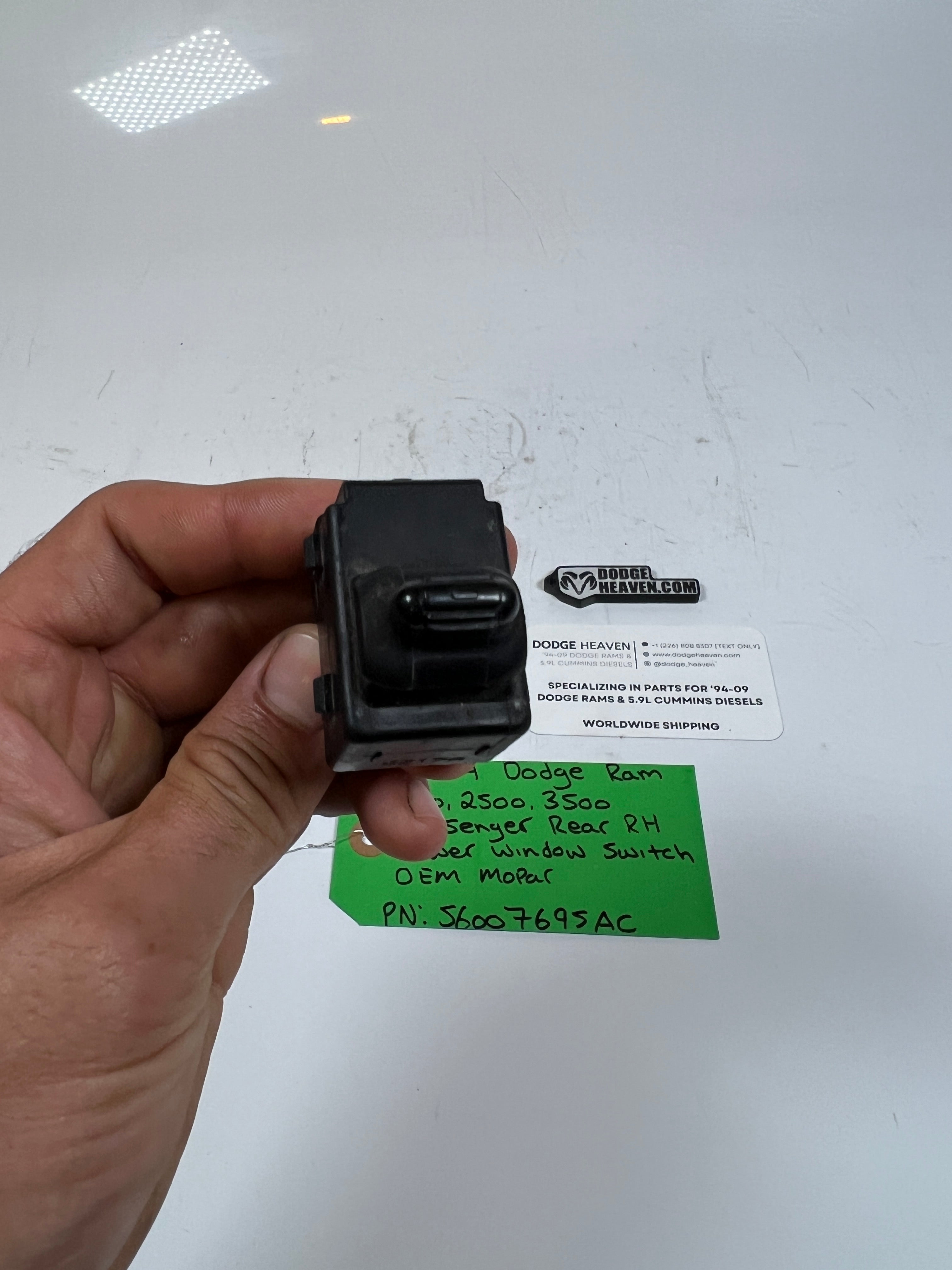 2002-2009 Dodge Ram 1500-3500 Passenger Rear Power Window Switch
