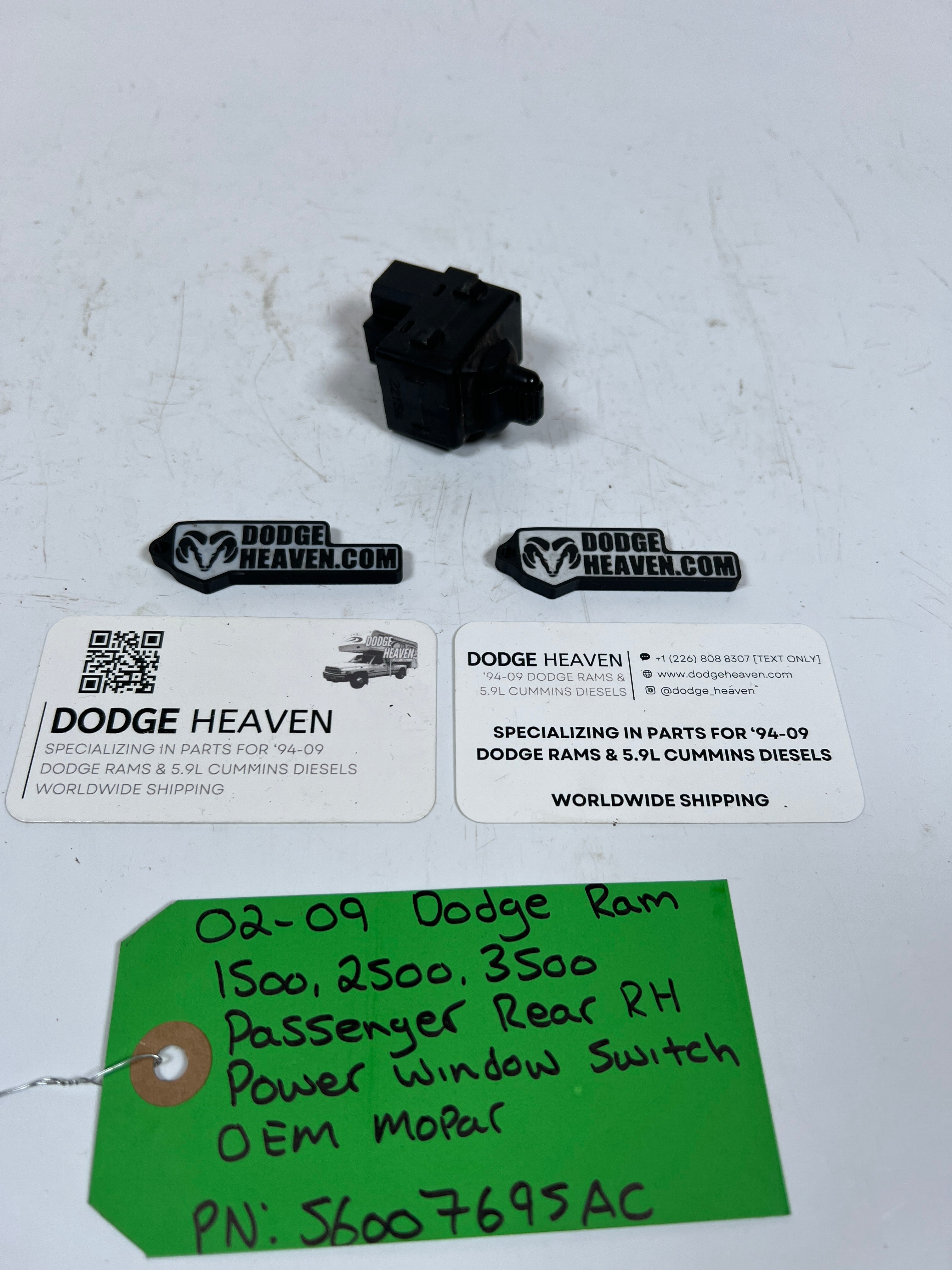 2002-2009 Dodge Ram 1500-3500 Passenger Rear Power Window Switch