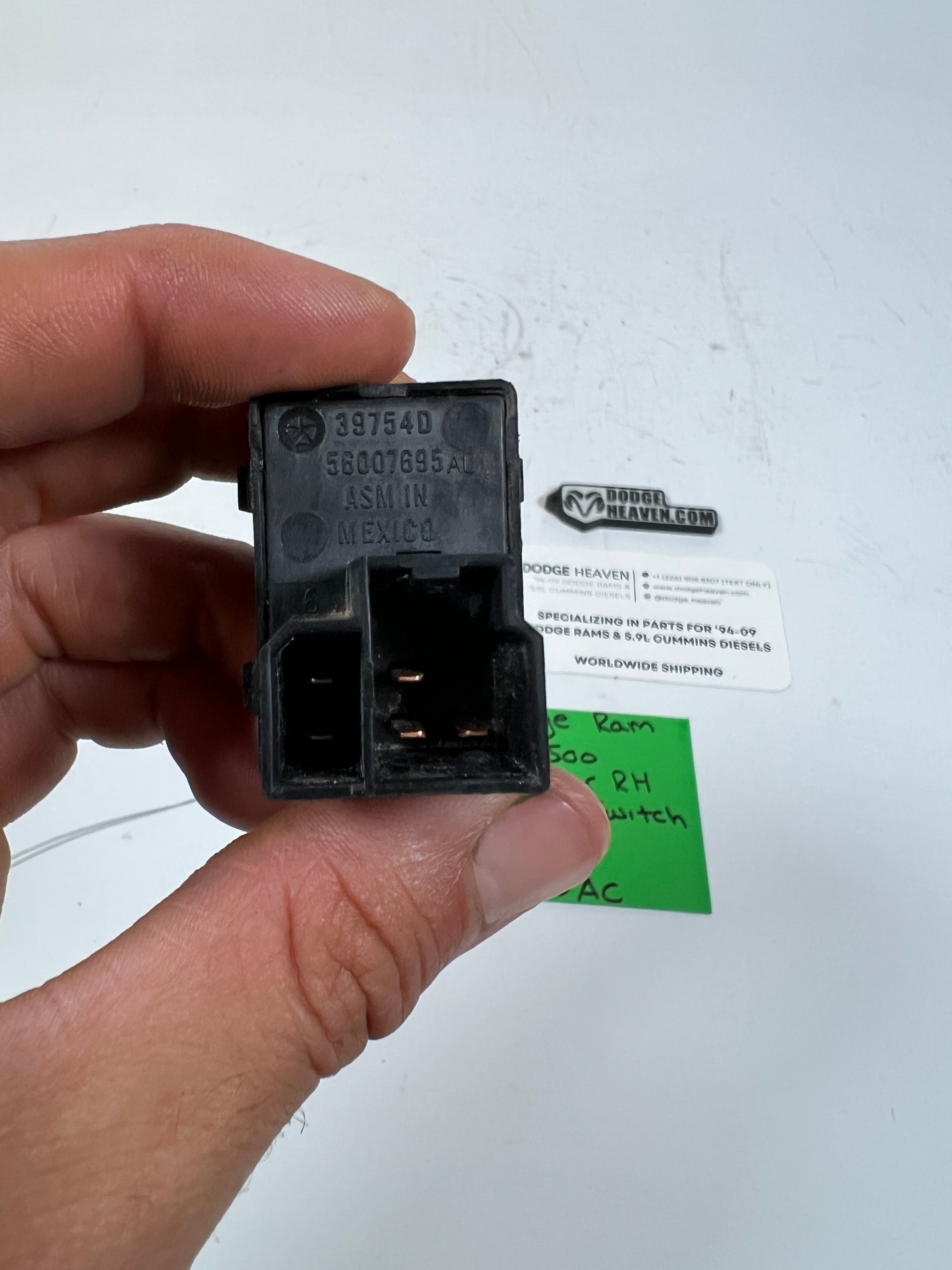 2002-2009 Dodge Ram 1500-3500 Passenger Rear Power Window Switch