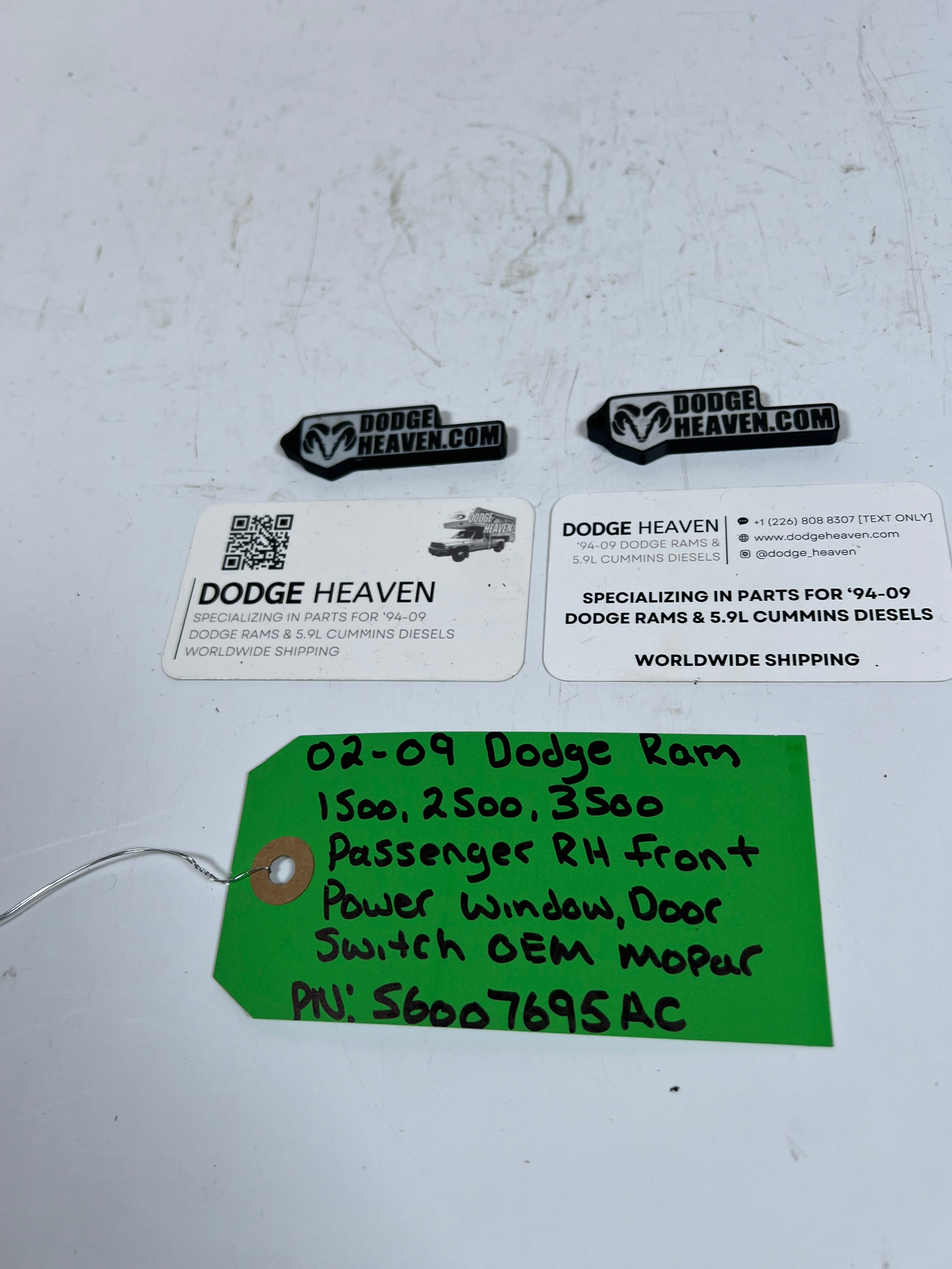 2002-2009 Dodge Ram 1500-3500 Passenger Front Power Window Switch