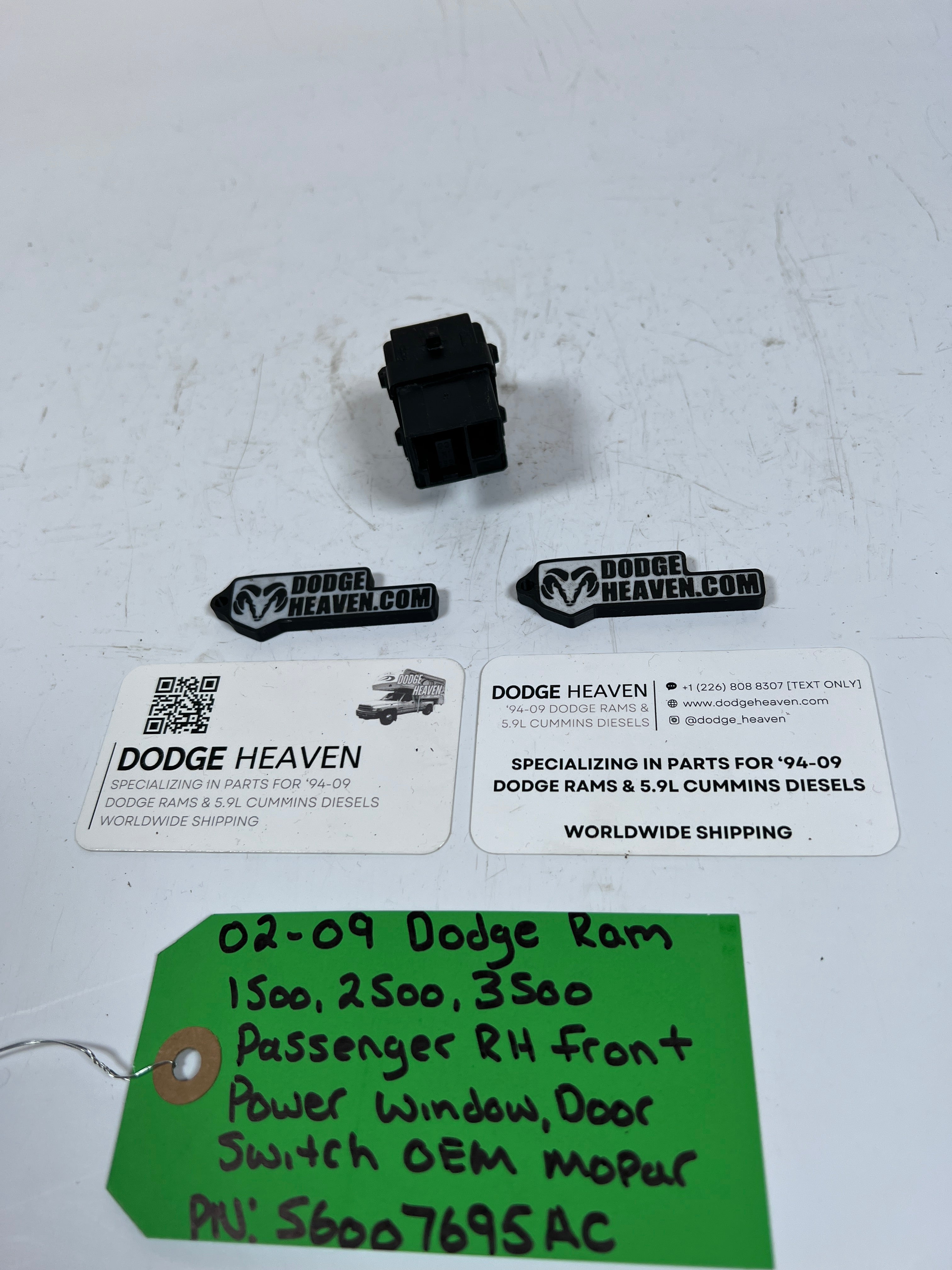 2002-2009 Dodge Ram 1500-3500 Passenger Front Power Window Switch