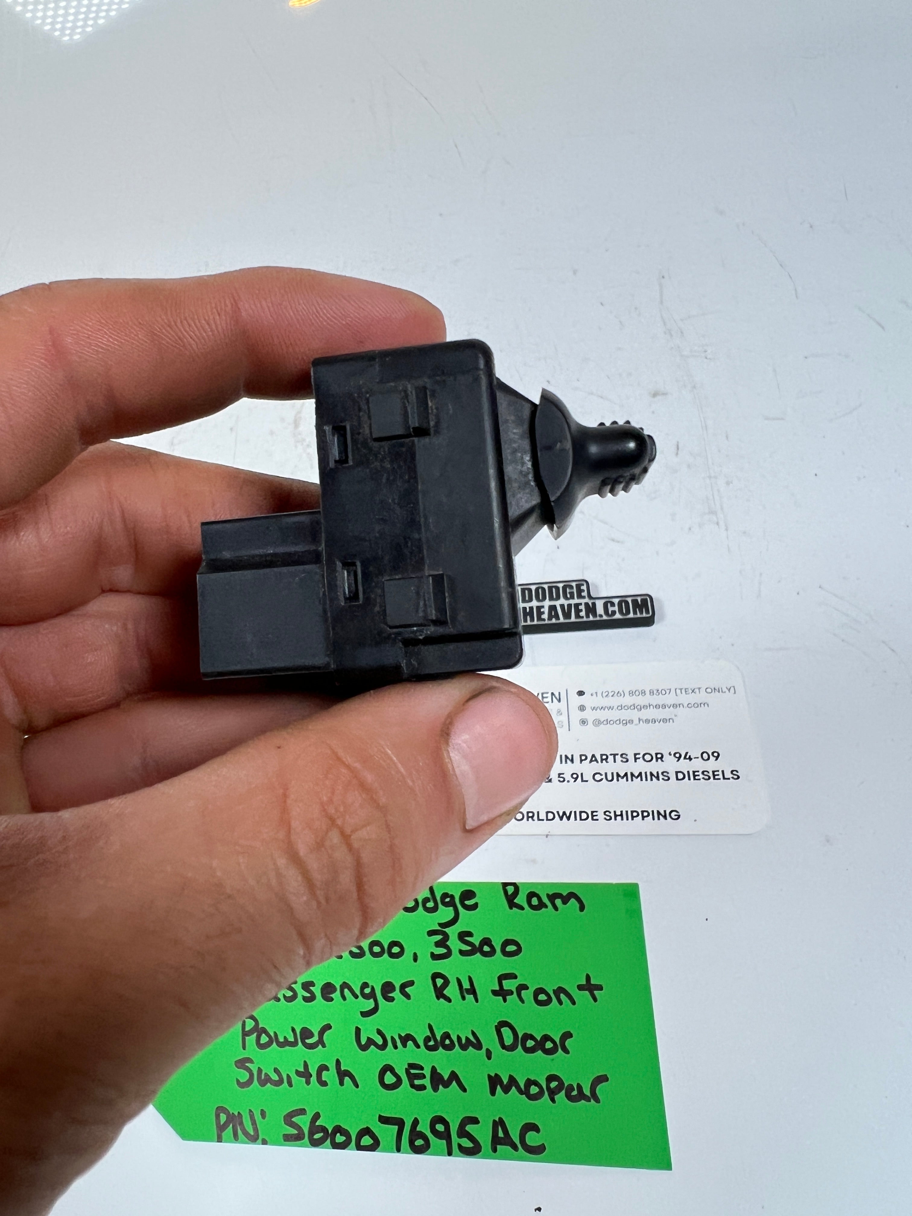 2002-2009 Dodge Ram 1500-3500 Passenger Front Power Window Switch