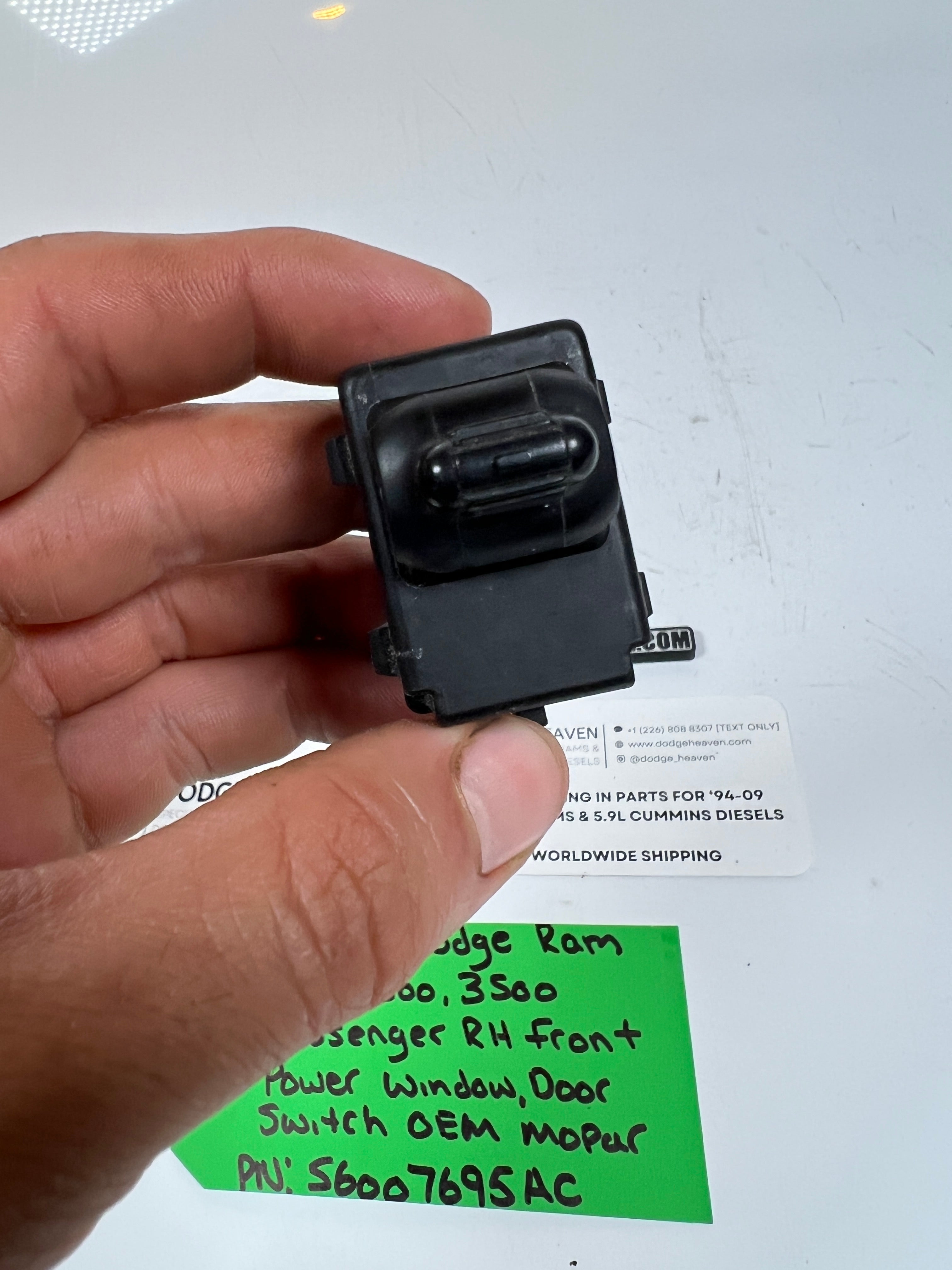 2002-2009 Dodge Ram 1500-3500 Passenger Front Power Window Switch