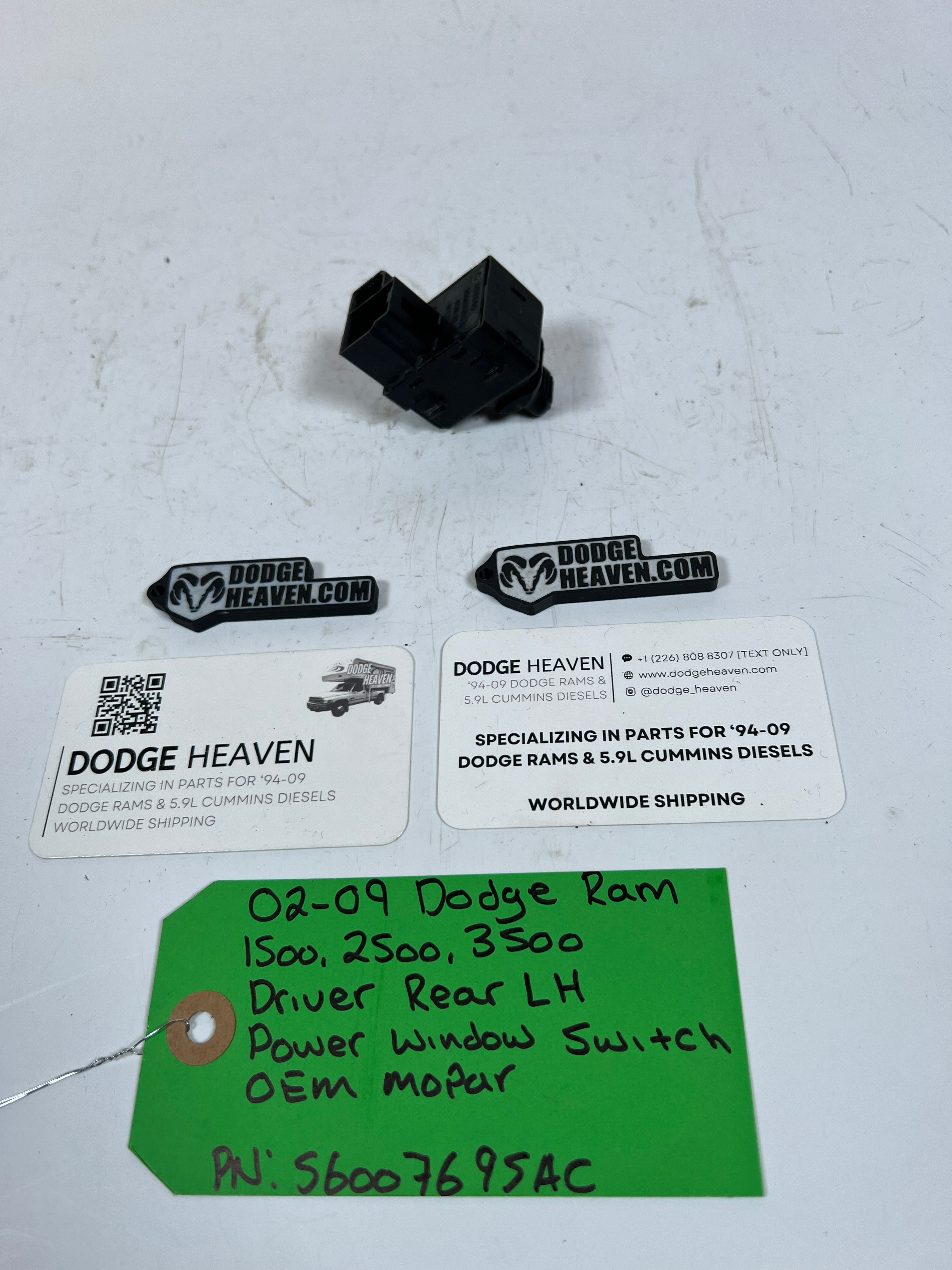 2002-2009 Dodge Ram 1500-3500 Driver Rear Power Window Switch