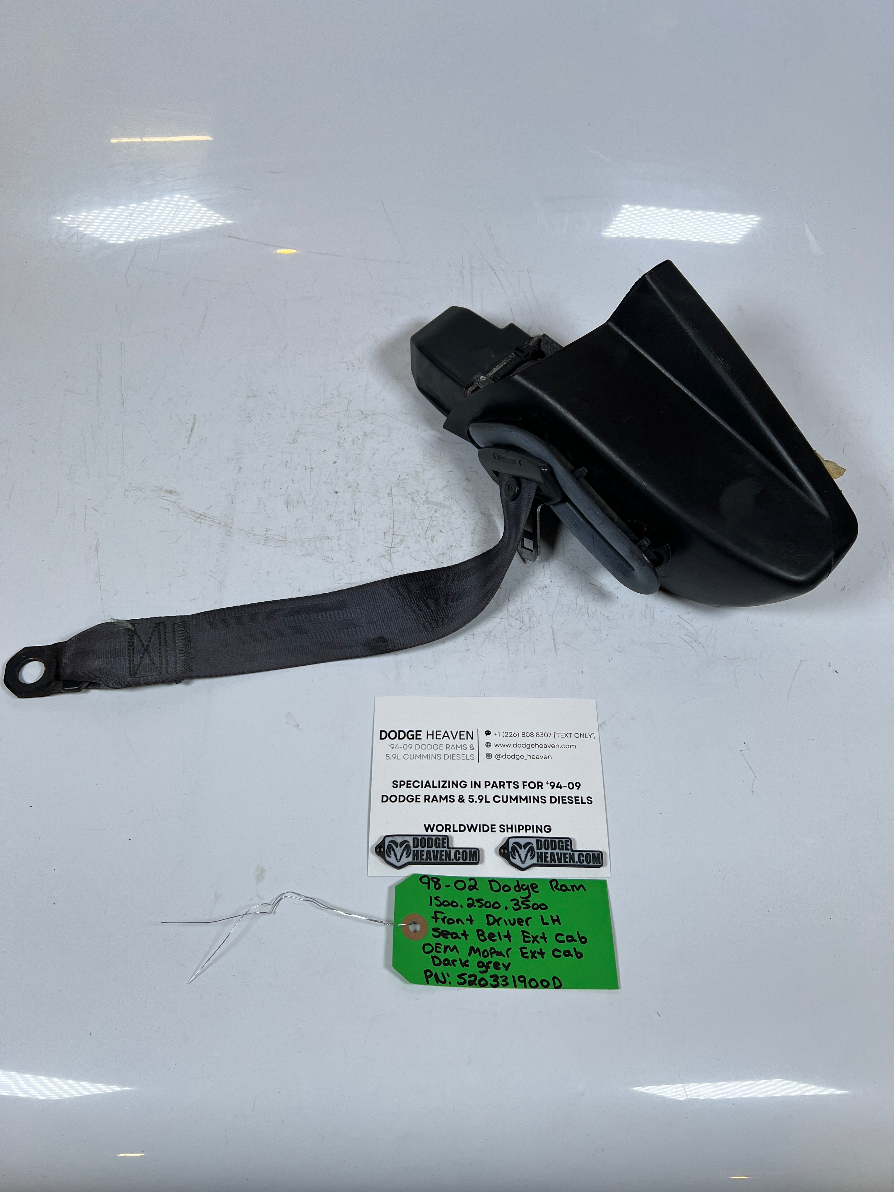 1998-2002 Dodge Ram 1500-3500 Front Driver LH Seat Belt Ext Cab