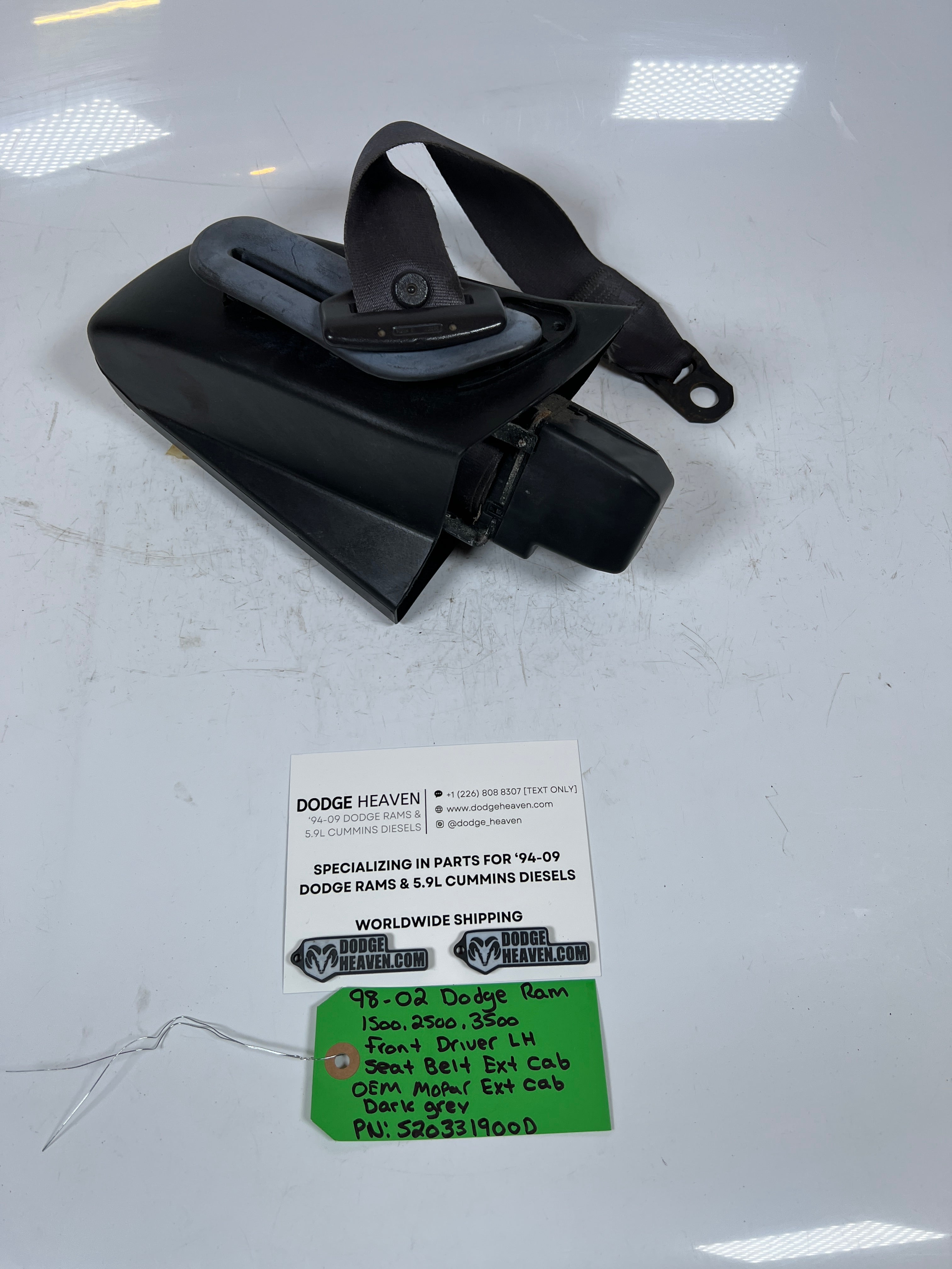 1998-2002 Dodge Ram 1500-3500 Front Driver LH Seat Belt Ext Cab