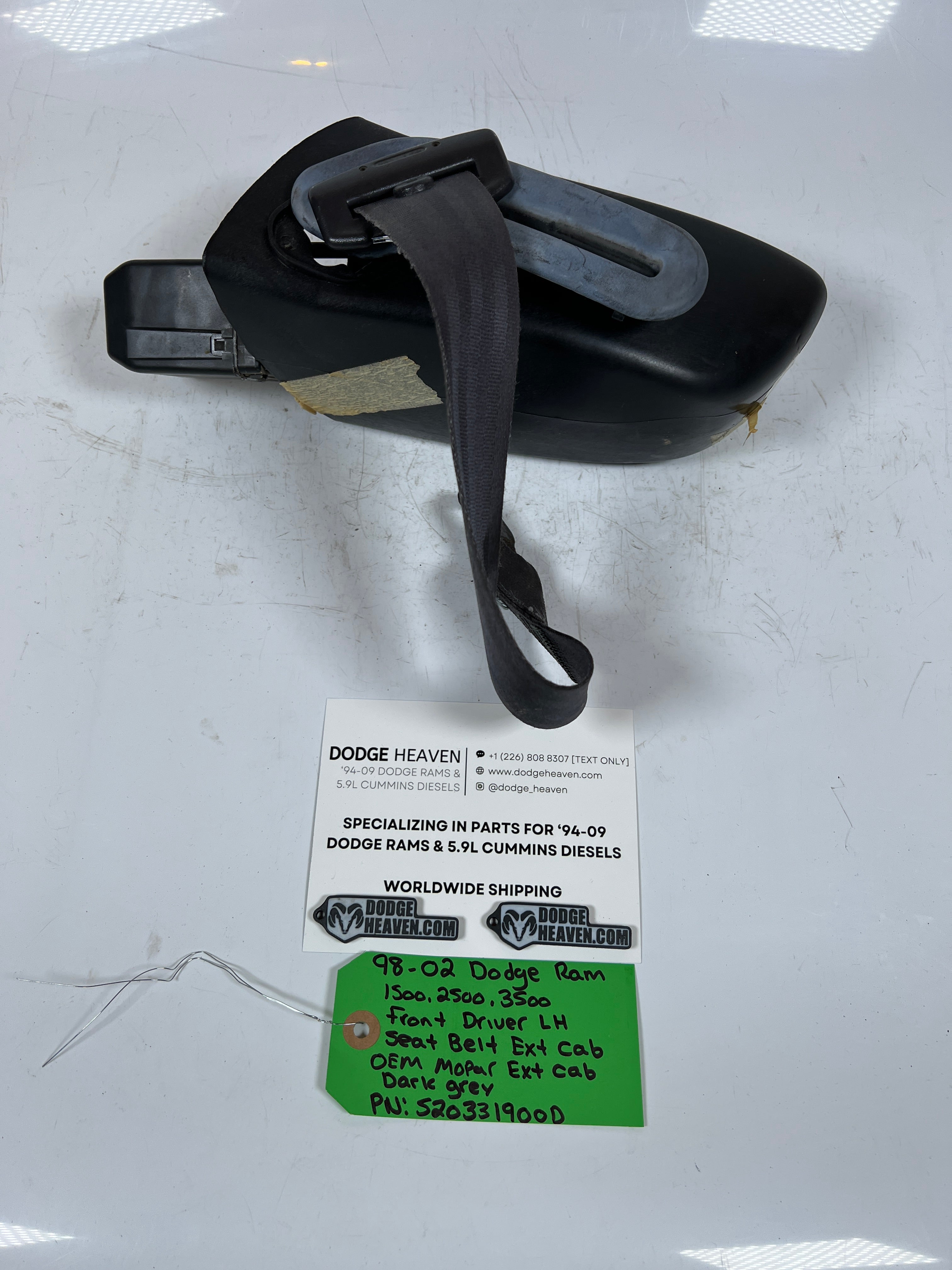 1998-2002 Dodge Ram 1500-3500 Front Driver LH Seat Belt Ext Cab