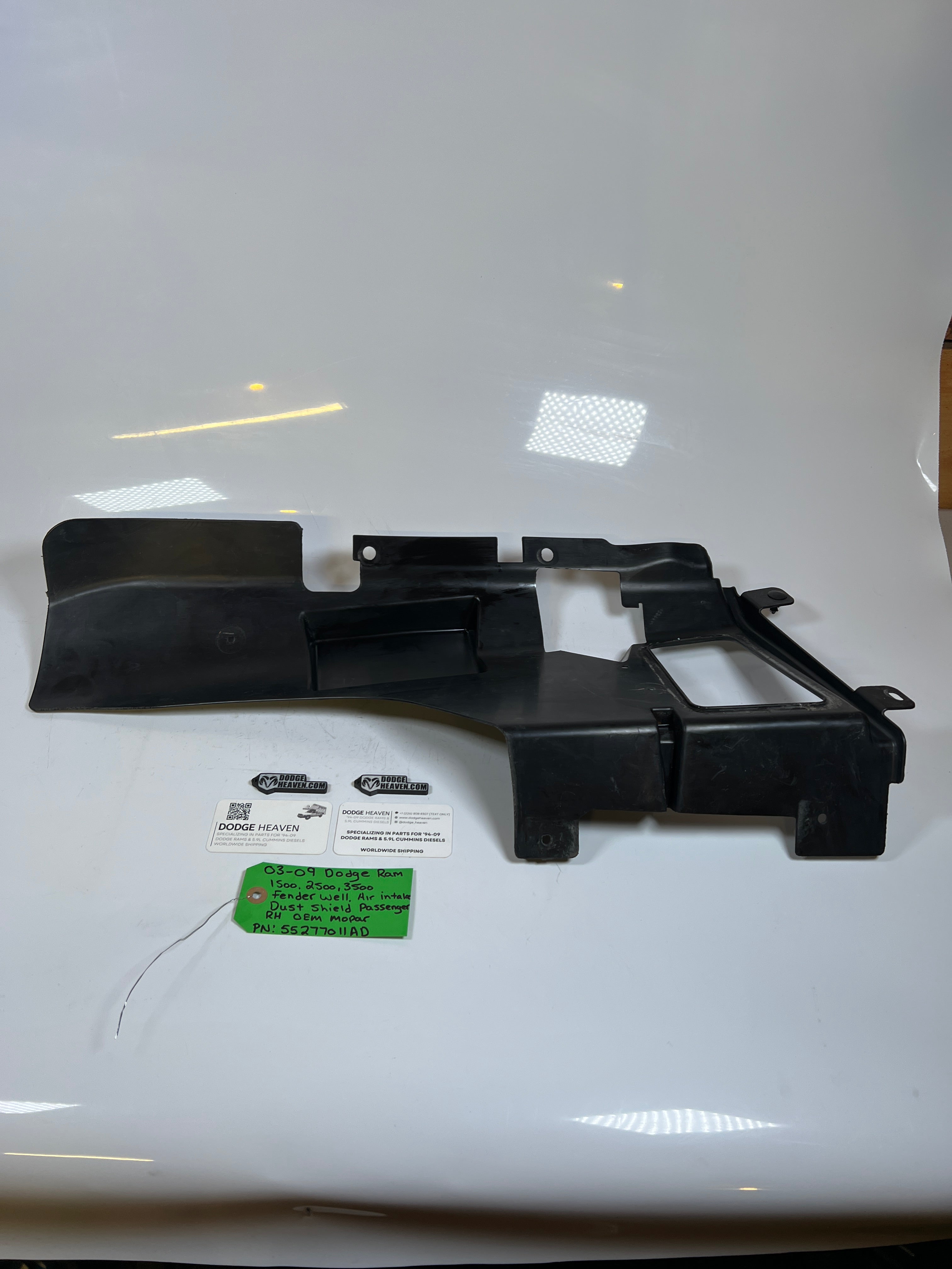 2003-2009 Dodge Ram 1500-3500 Fender Air Intake Dust Sheild RH