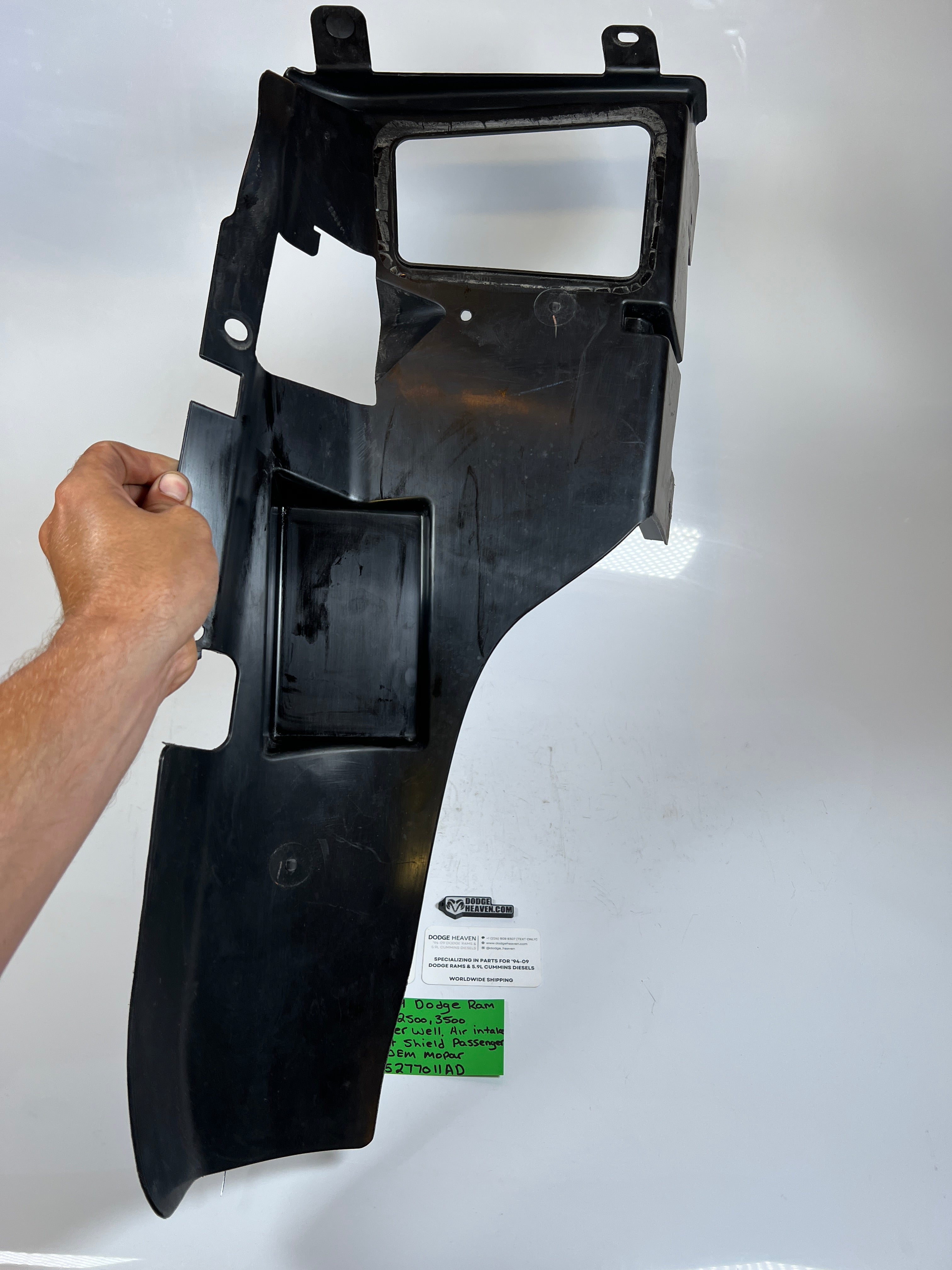 2003-2009 Dodge Ram 1500-3500 Fender Air Intake Dust Sheild RH
