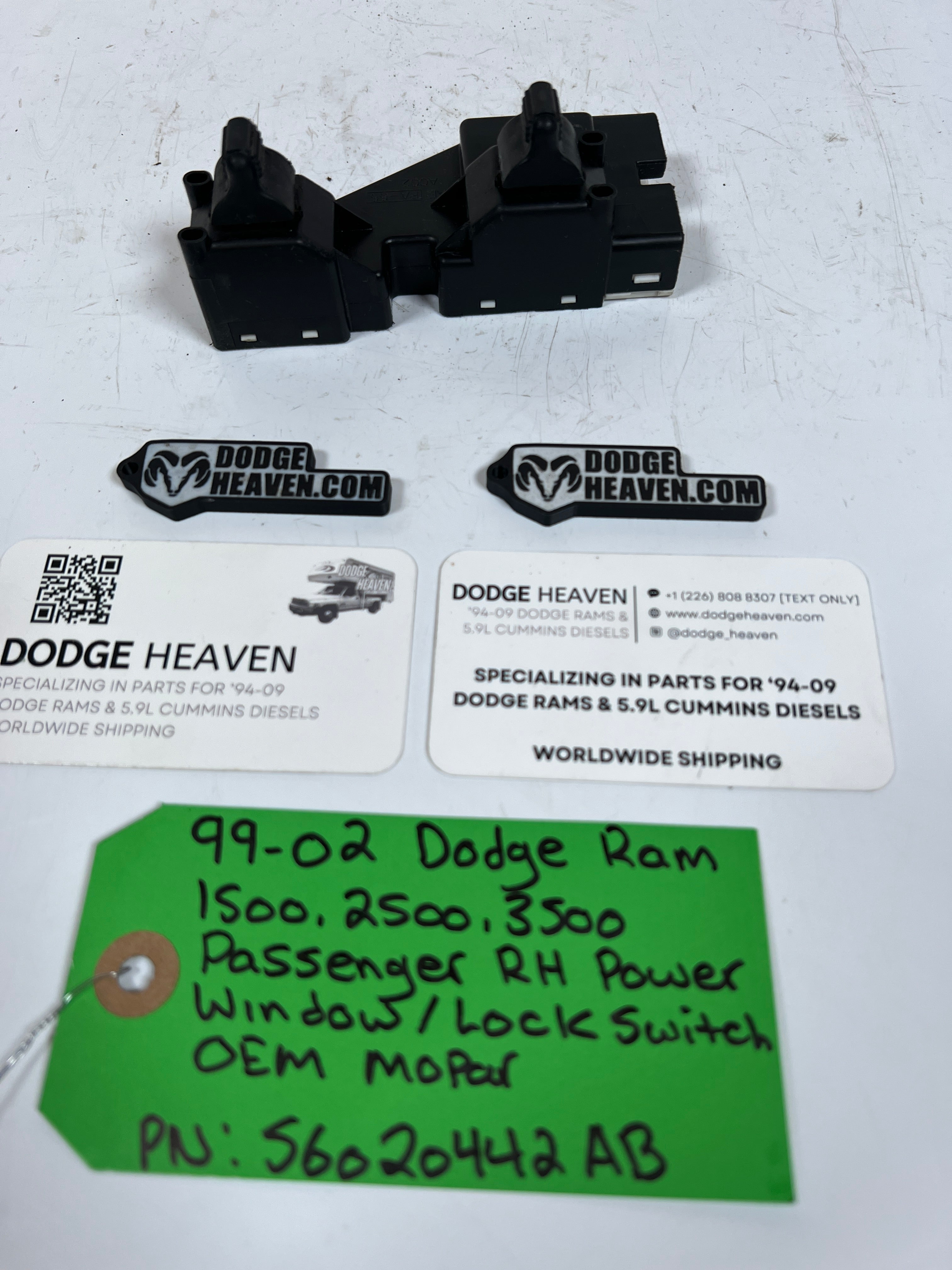 1999-2002 Dodge Ram 1500-3500 Passenger Power Window / Lock Switch