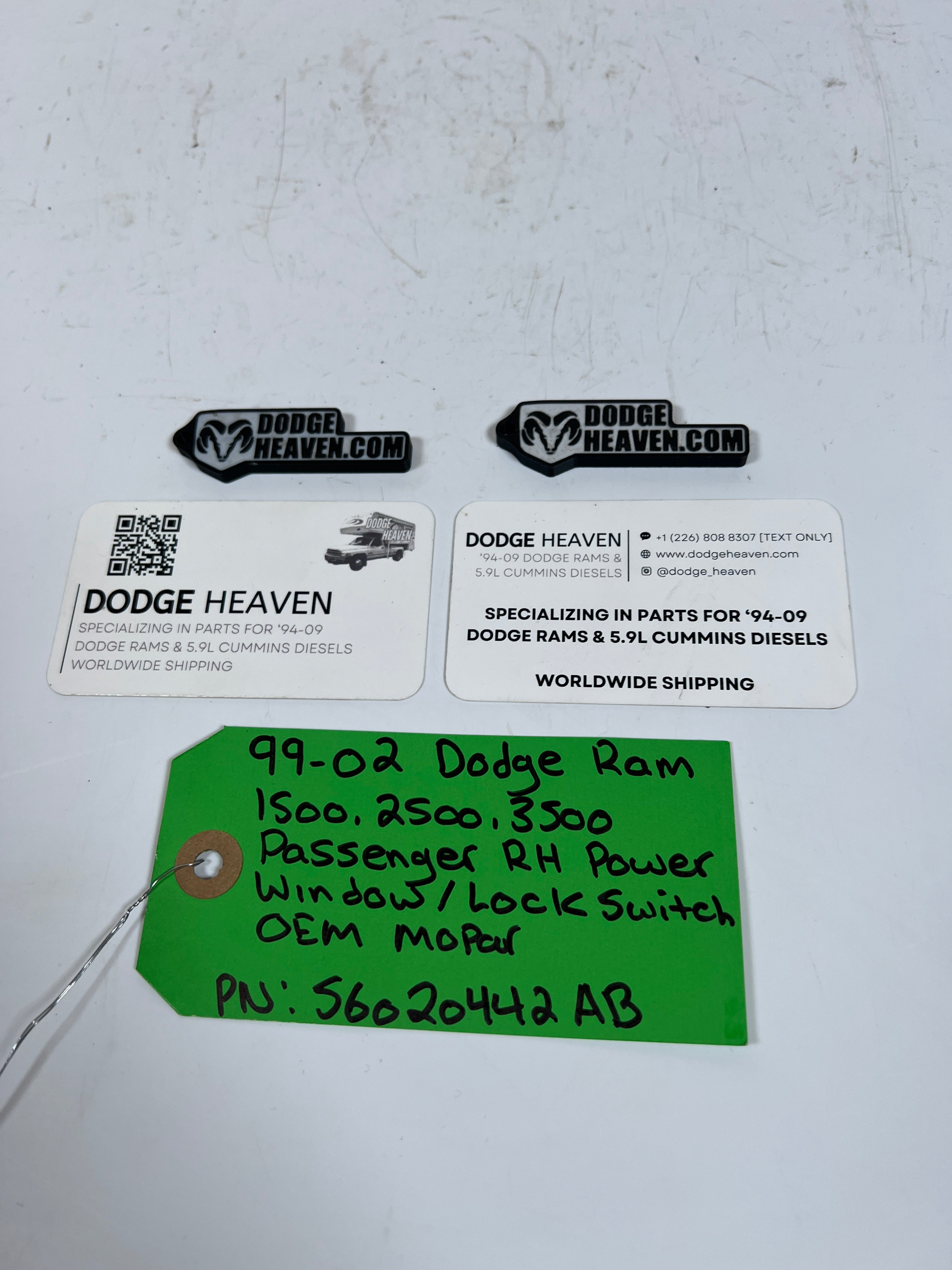 1999-2002 Dodge Ram 1500-3500 Passenger Power Window / Lock Switch