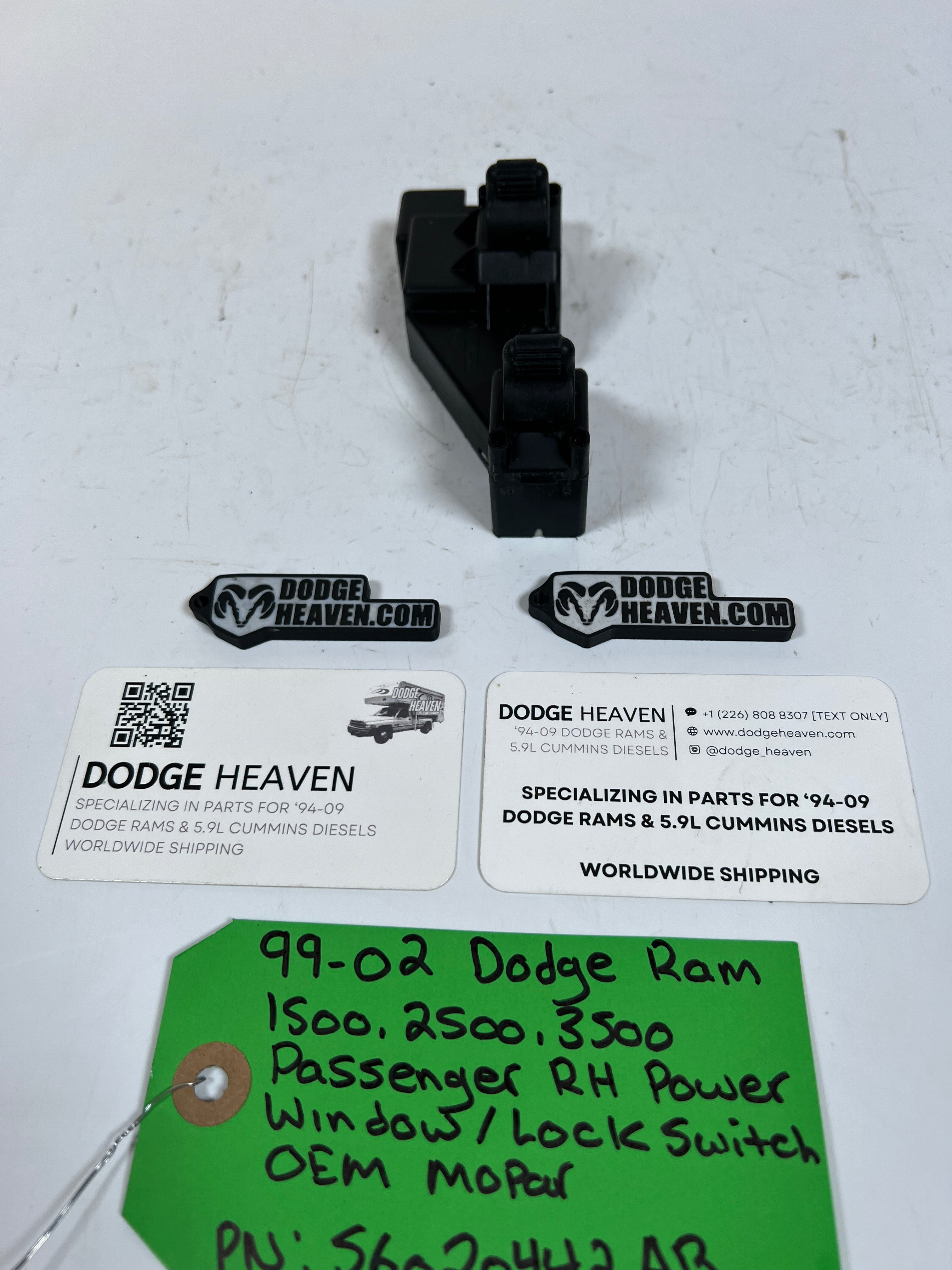 1999-2002 Dodge Ram 1500-3500 Passenger Power Window / Lock Switch
