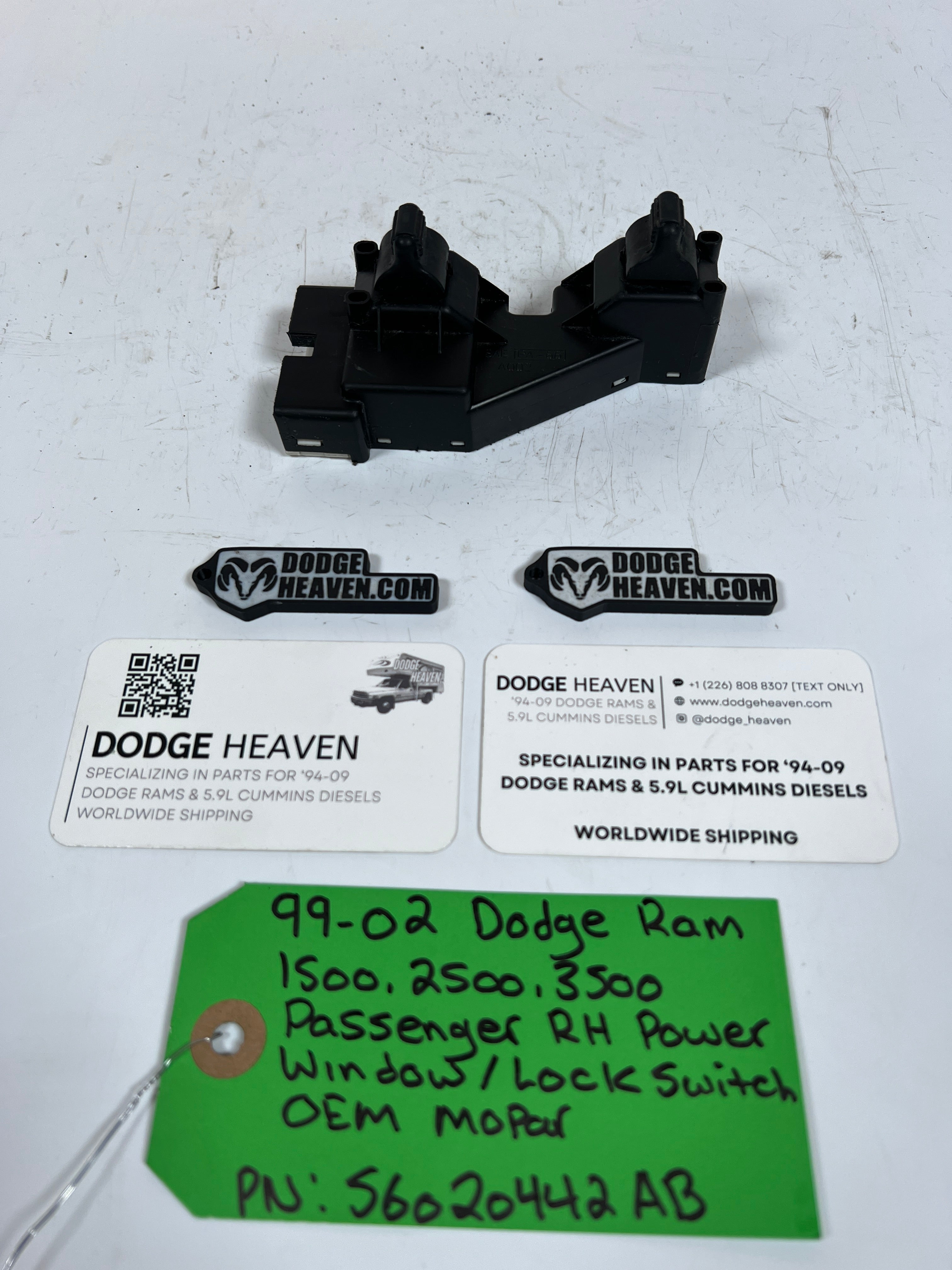 1999-2002 Dodge Ram 1500-3500 Passenger Power Window / Lock Switch