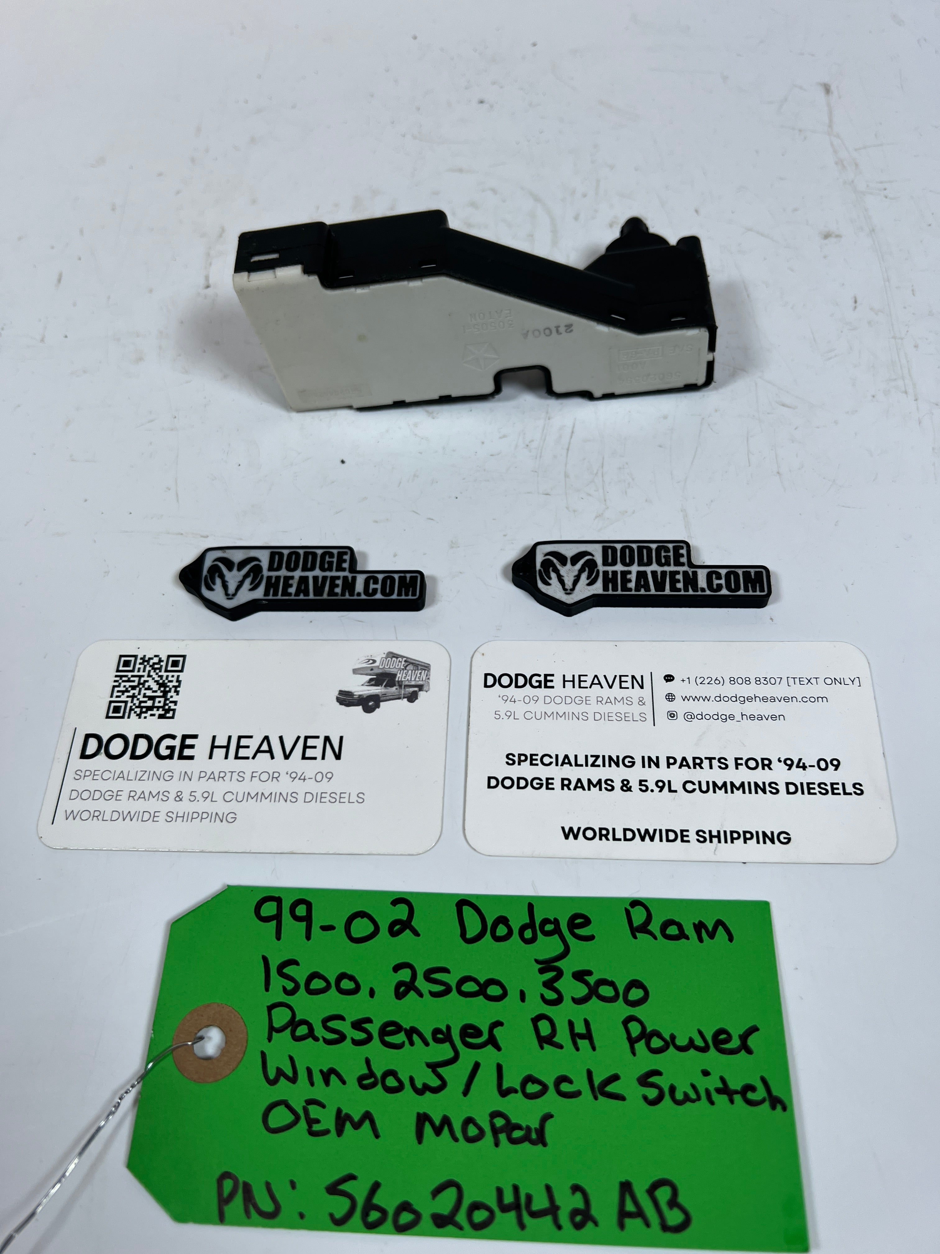 1999-2002 Dodge Ram 1500-3500 Passenger Power Window / Lock Switch