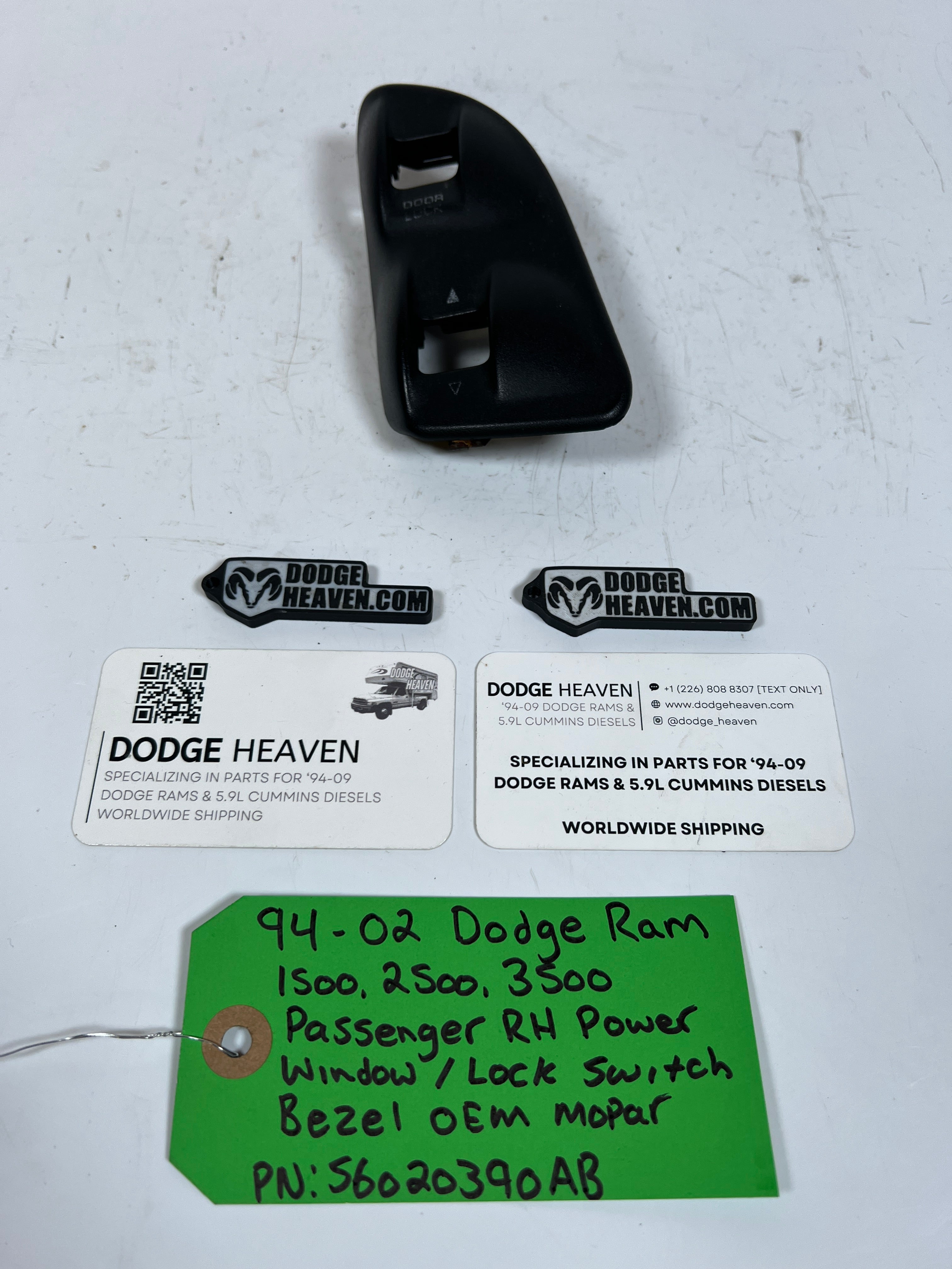 1994-2002 Dodge Ram 1500-3500 Passenger Power Window / Lock Switch Bezel