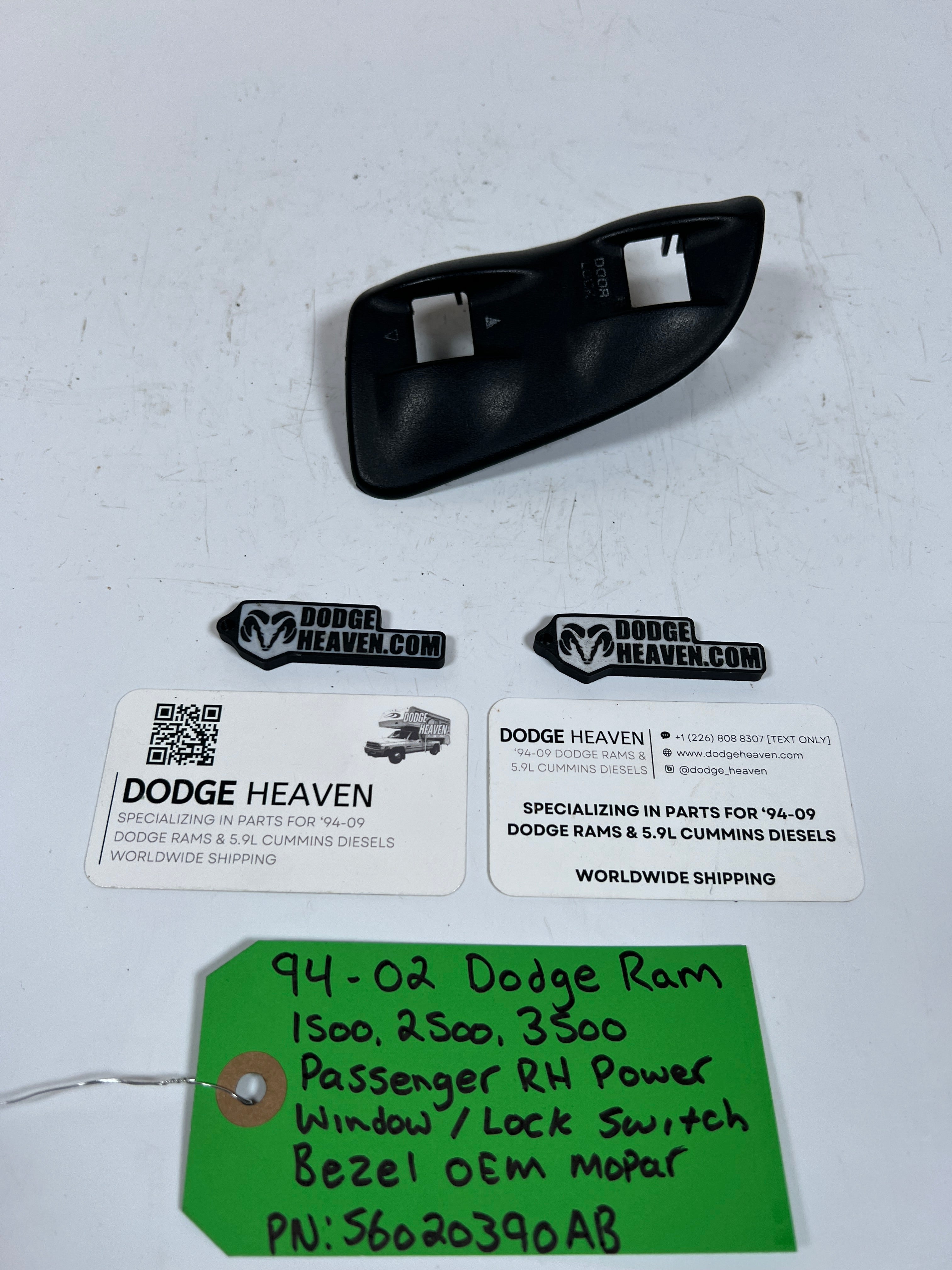 1994-2002 Dodge Ram 1500-3500 Passenger Power Window / Lock Switch Bezel