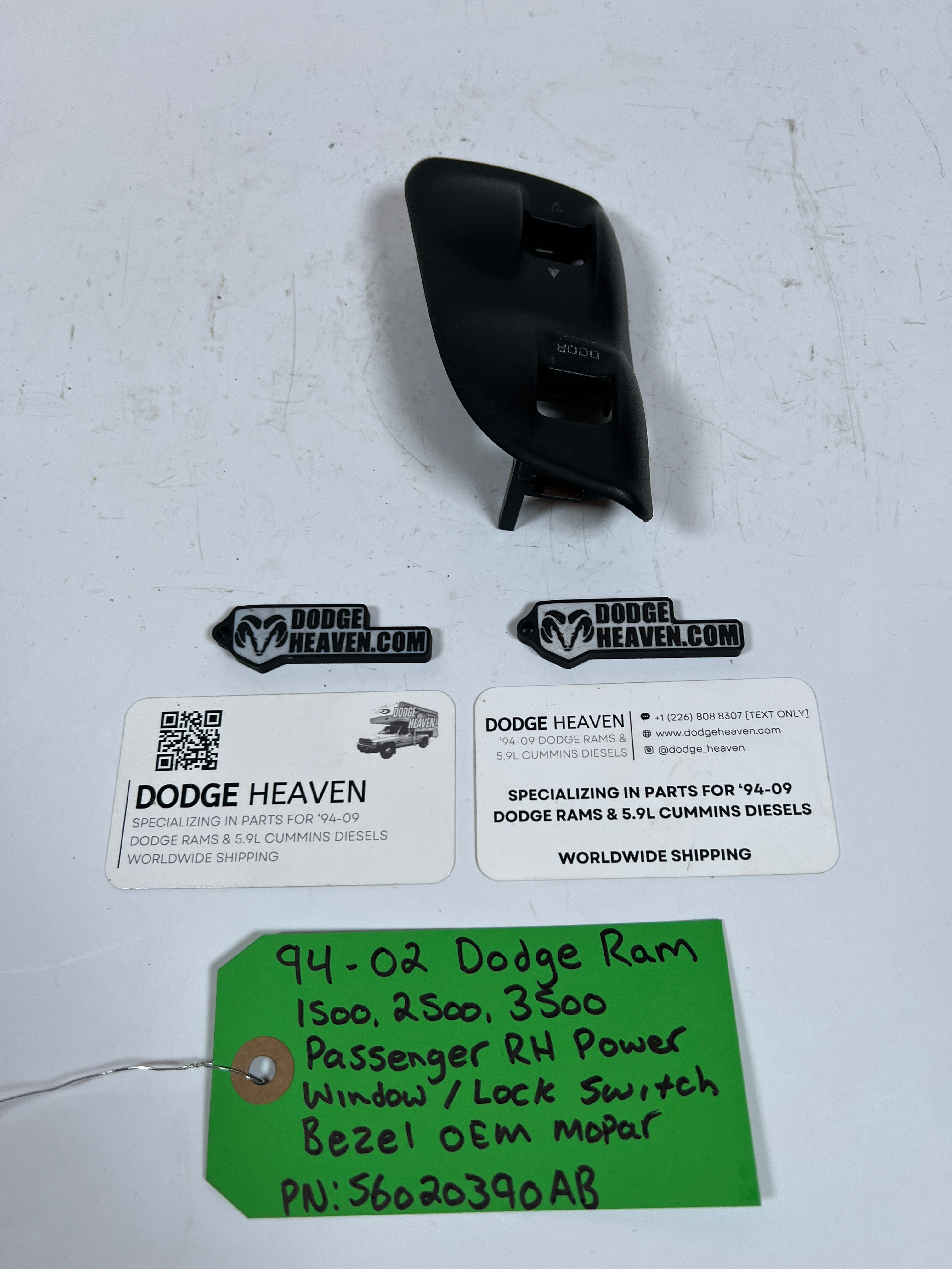 1994-2002 Dodge Ram 1500-3500 Passenger Power Window / Lock Switch Bezel