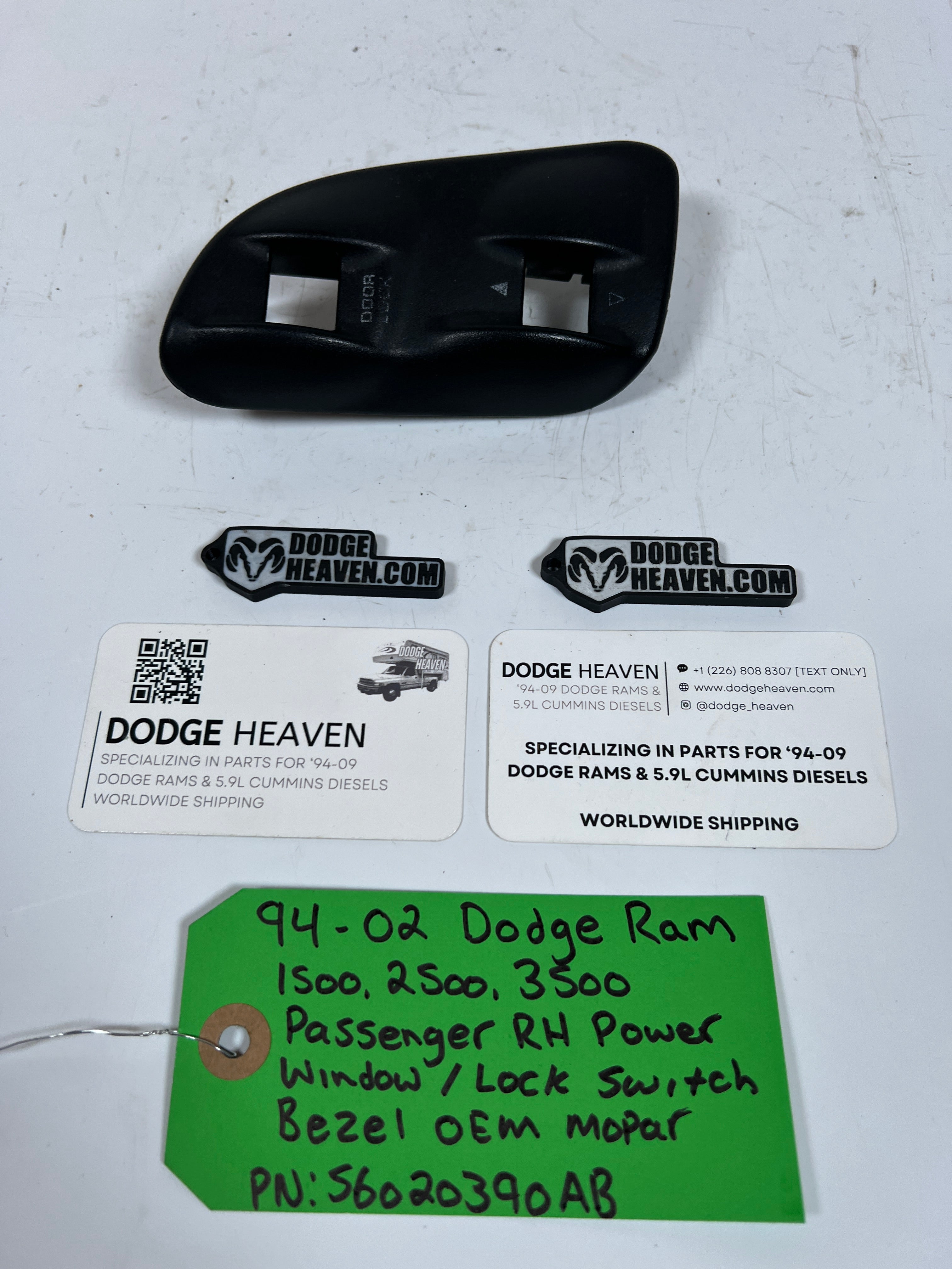 1994-2002 Dodge Ram 1500-3500 Passenger Power Window / Lock Switch Bezel