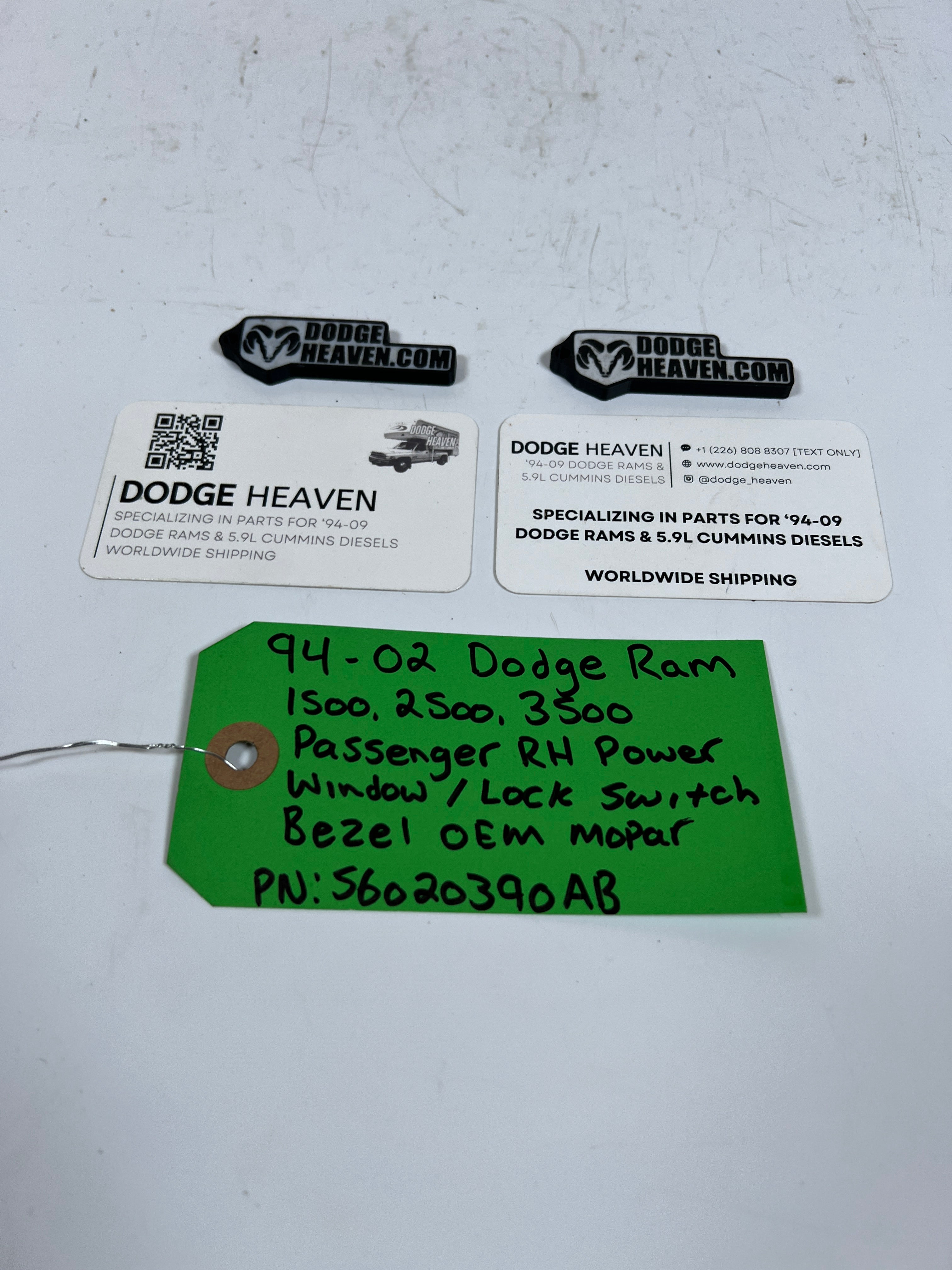 1994-2002 Dodge Ram 1500-3500 Passenger Power Window / Lock Switch Bezel