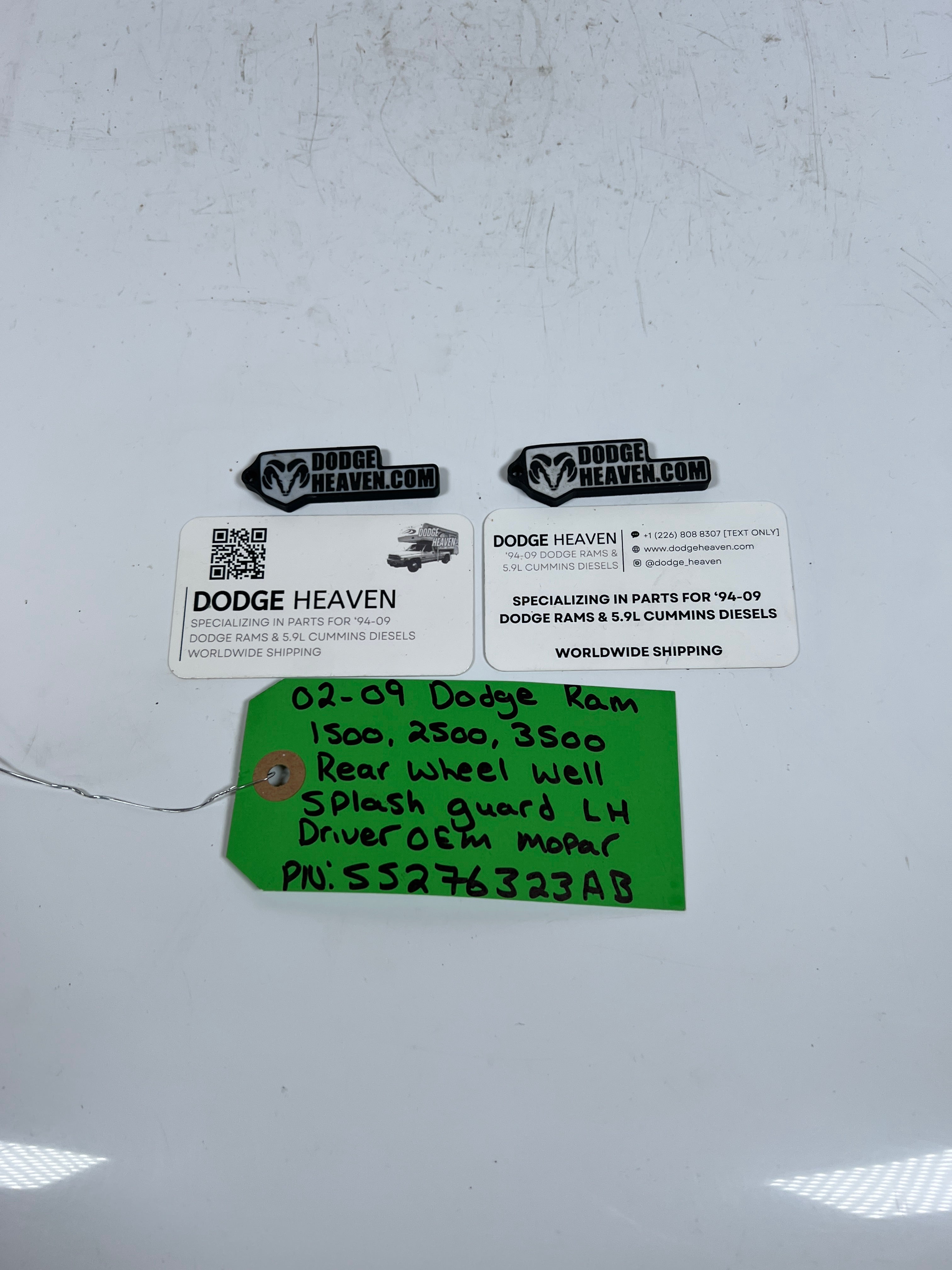 2002-2009 Dodge Ram 1500-3500 Rear Wheel Well Splash Guard Driver